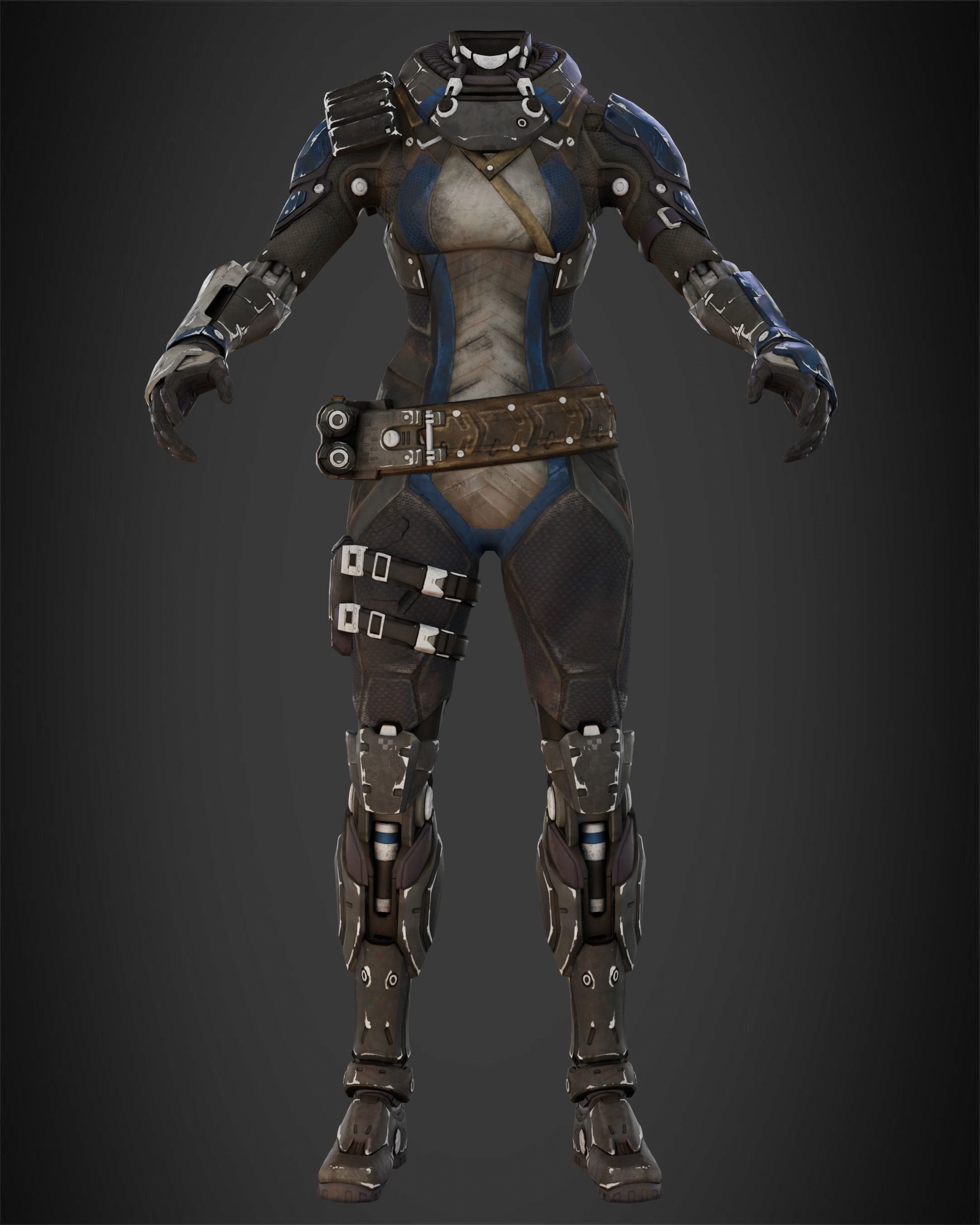 Exo-Stranger Armor for Cosplay 3D print model_3