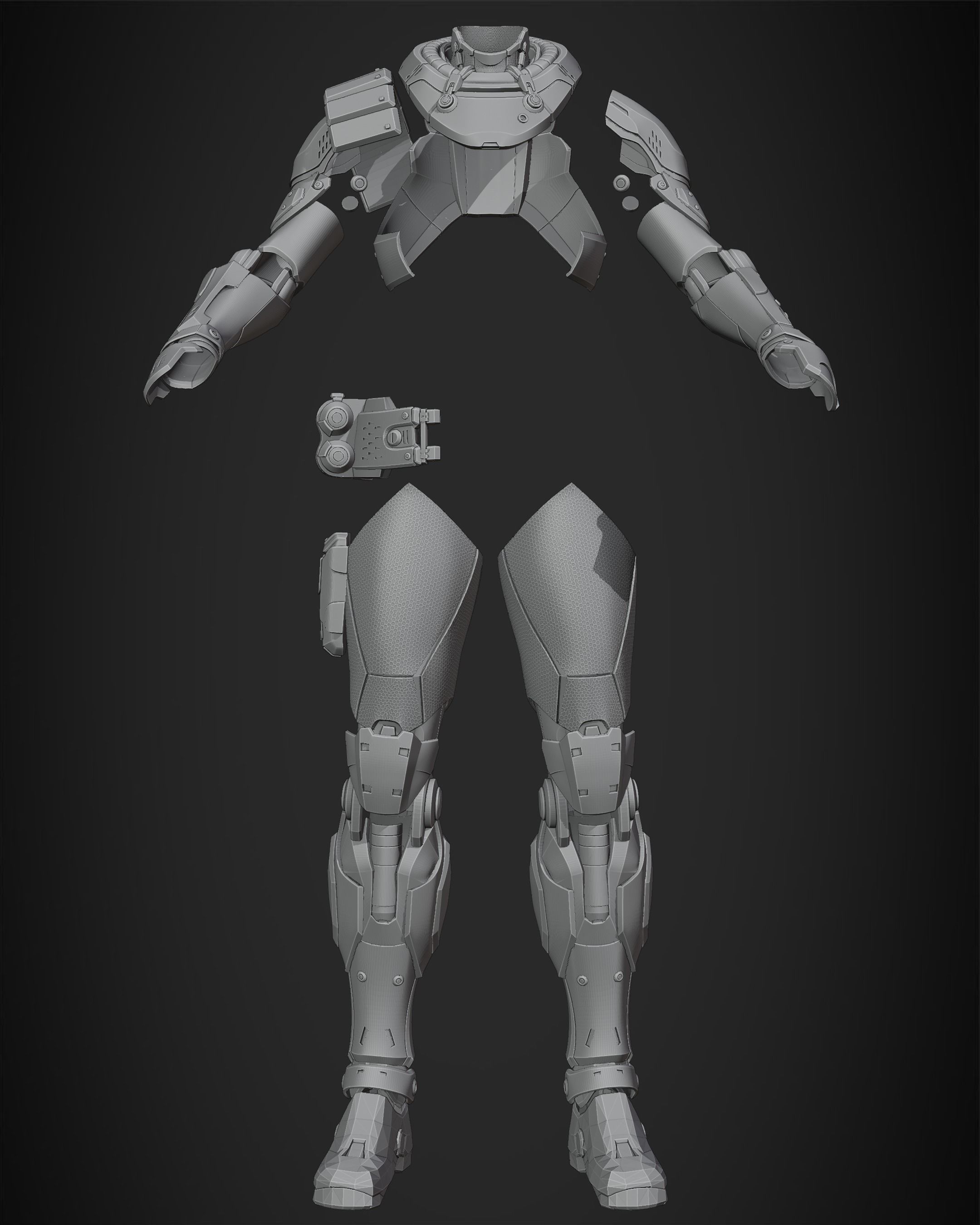 Exo-Stranger Armor for Cosplay 3D print model_12