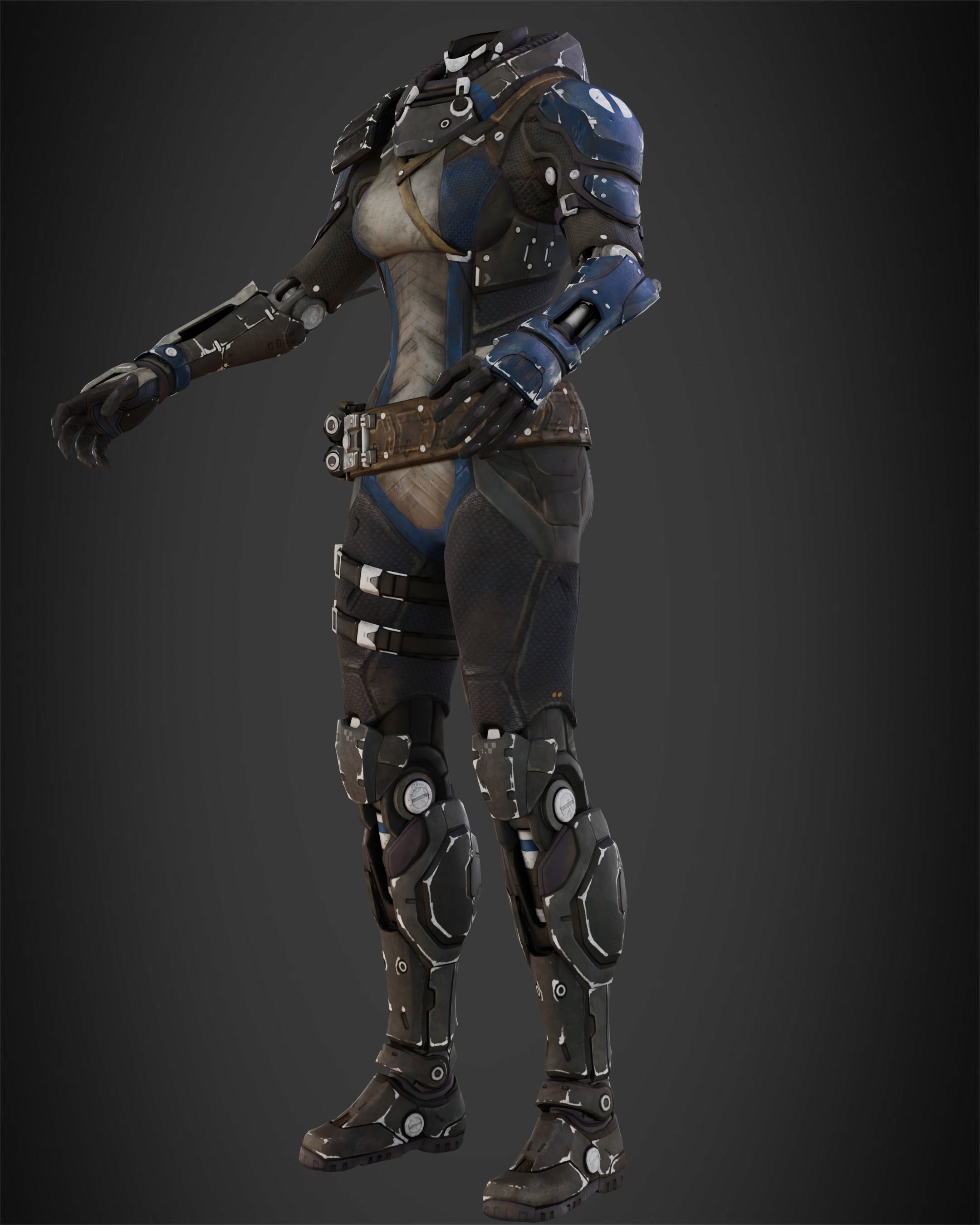 Exo-Stranger Armor for Cosplay 3D print model_4