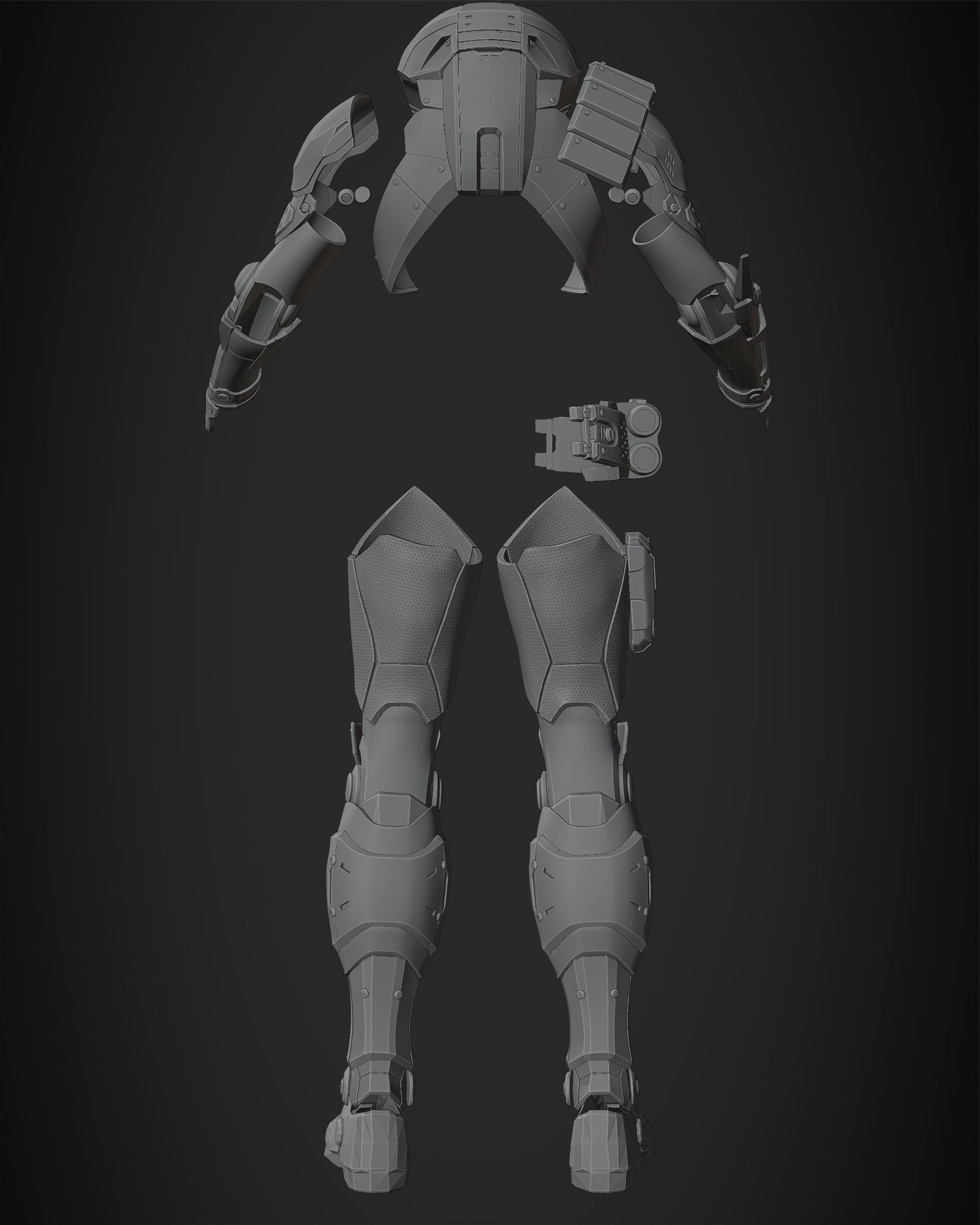 Exo-Stranger Armor for Cosplay 3D print model_15