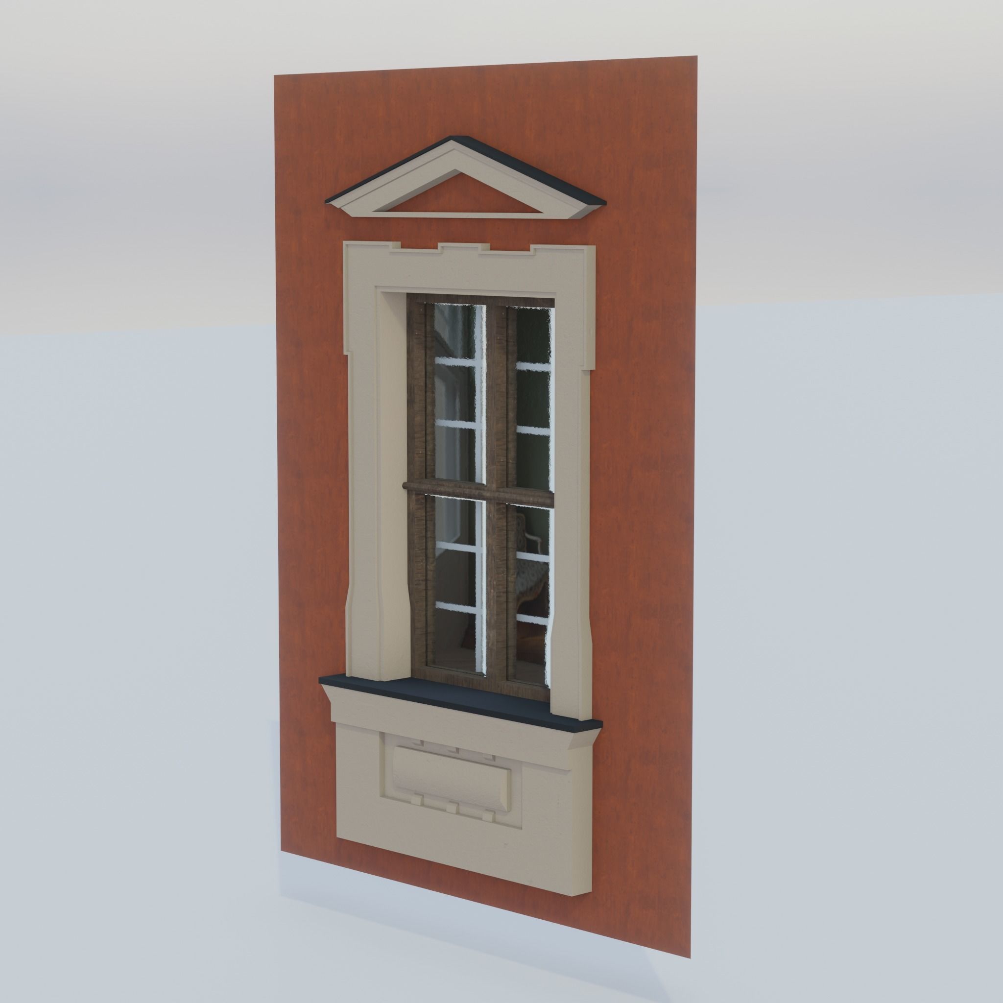 Building modular european old id 0 Low-poly 3D model_4