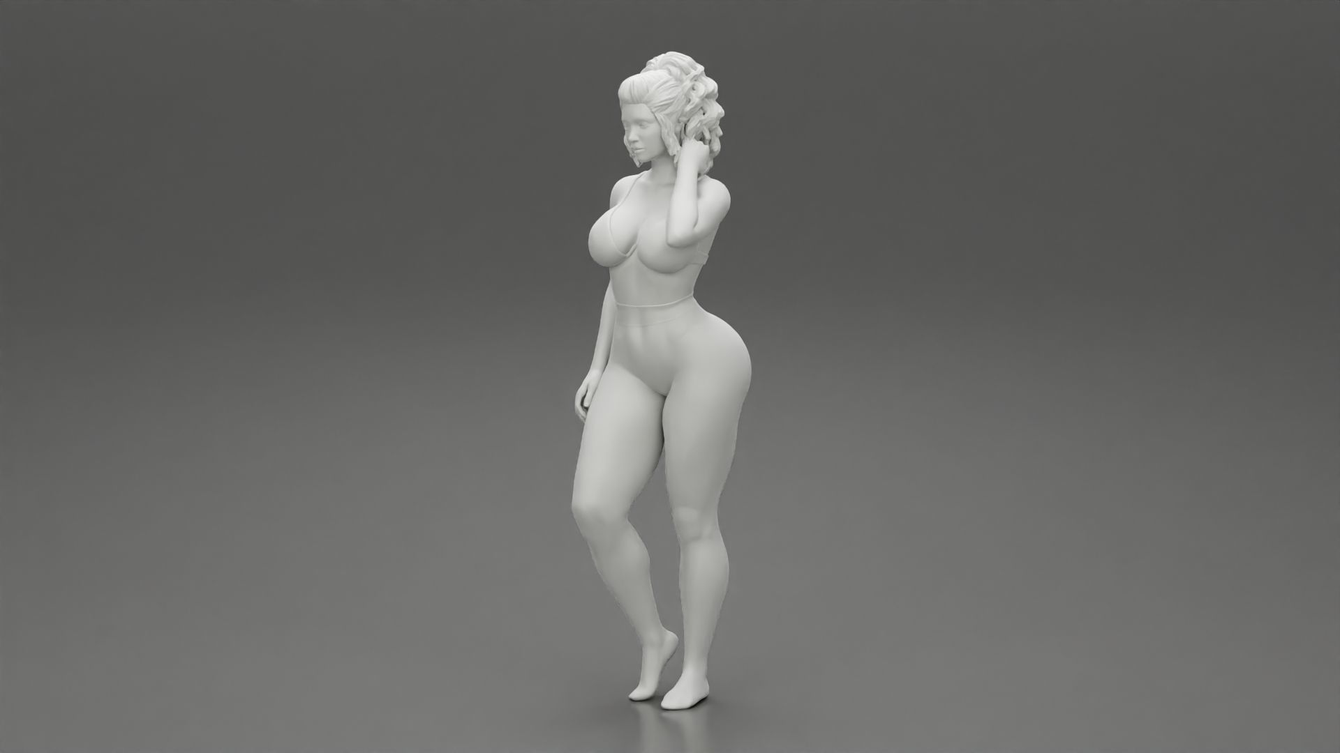 Beautiful sexy lady in elegant panties and bra 3D print model_6