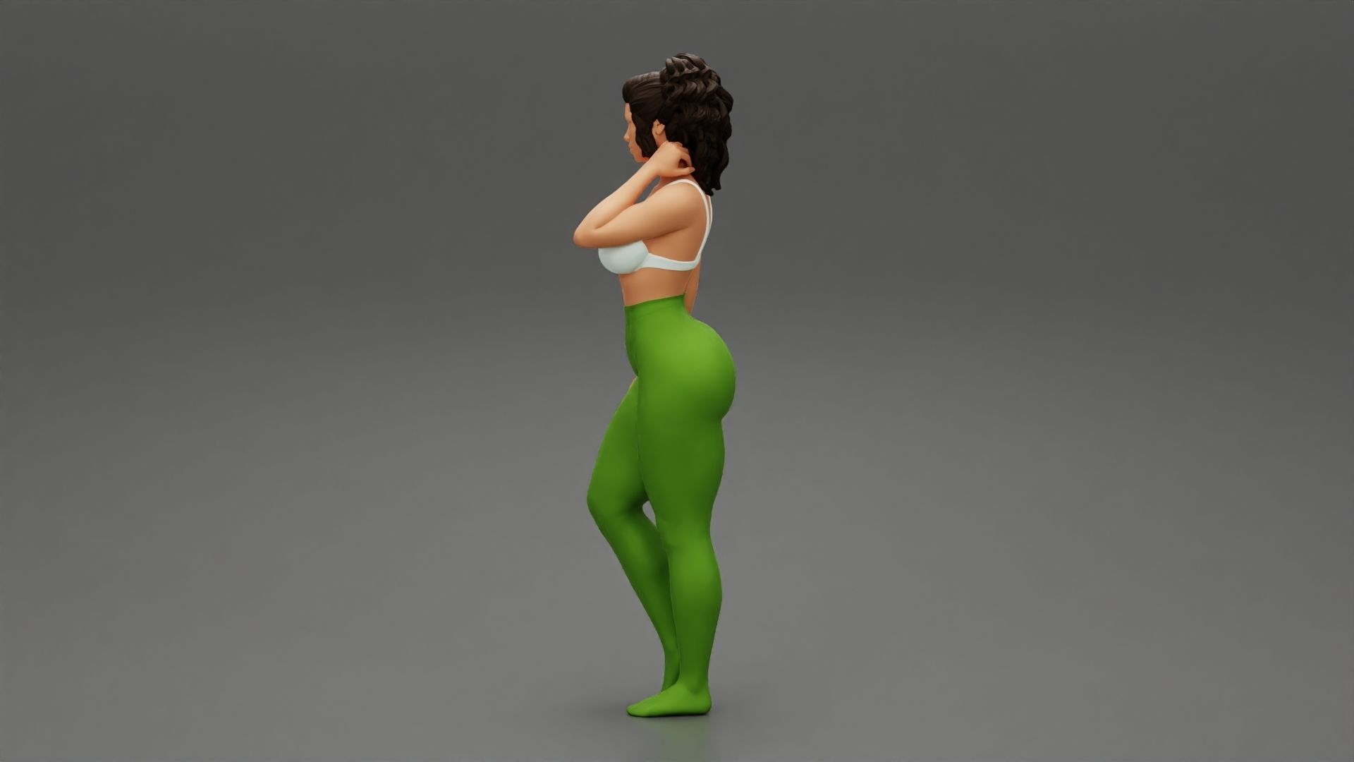 Beautiful sexy lady in elegant panties and bra 3D print model_5