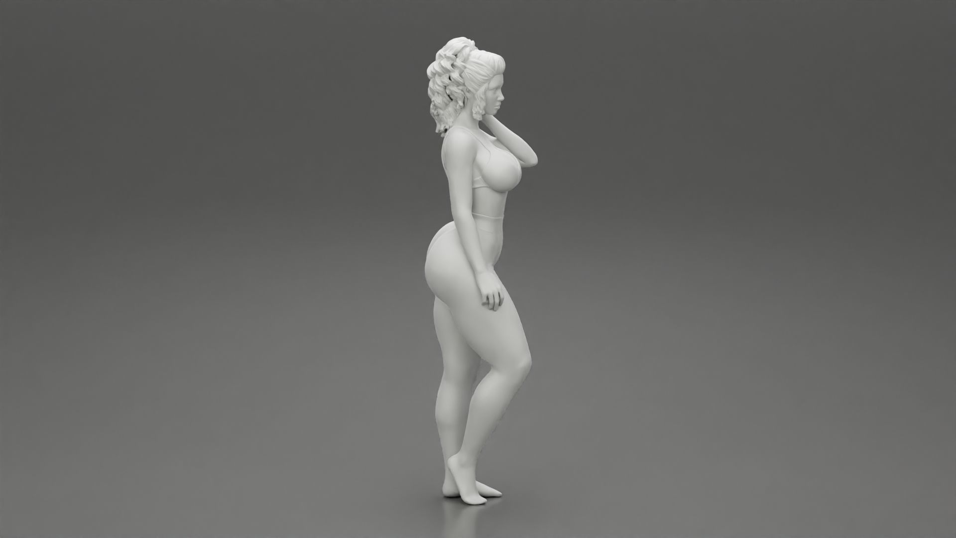 Beautiful sexy lady in elegant panties and bra 3D print model_8