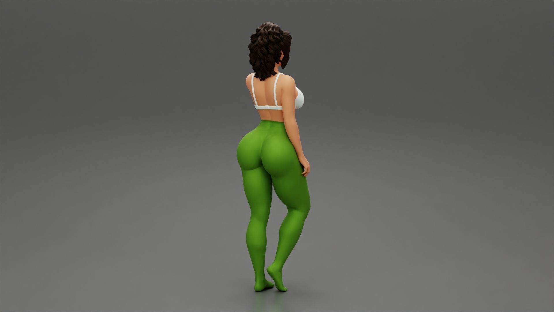 Beautiful sexy lady in elegant panties and bra 3D print model_3