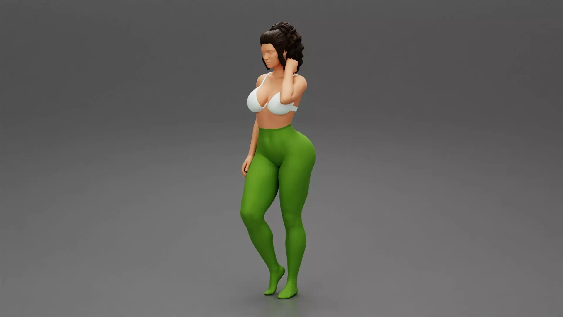 Beautiful lady in elegant panties and bra 3D print model