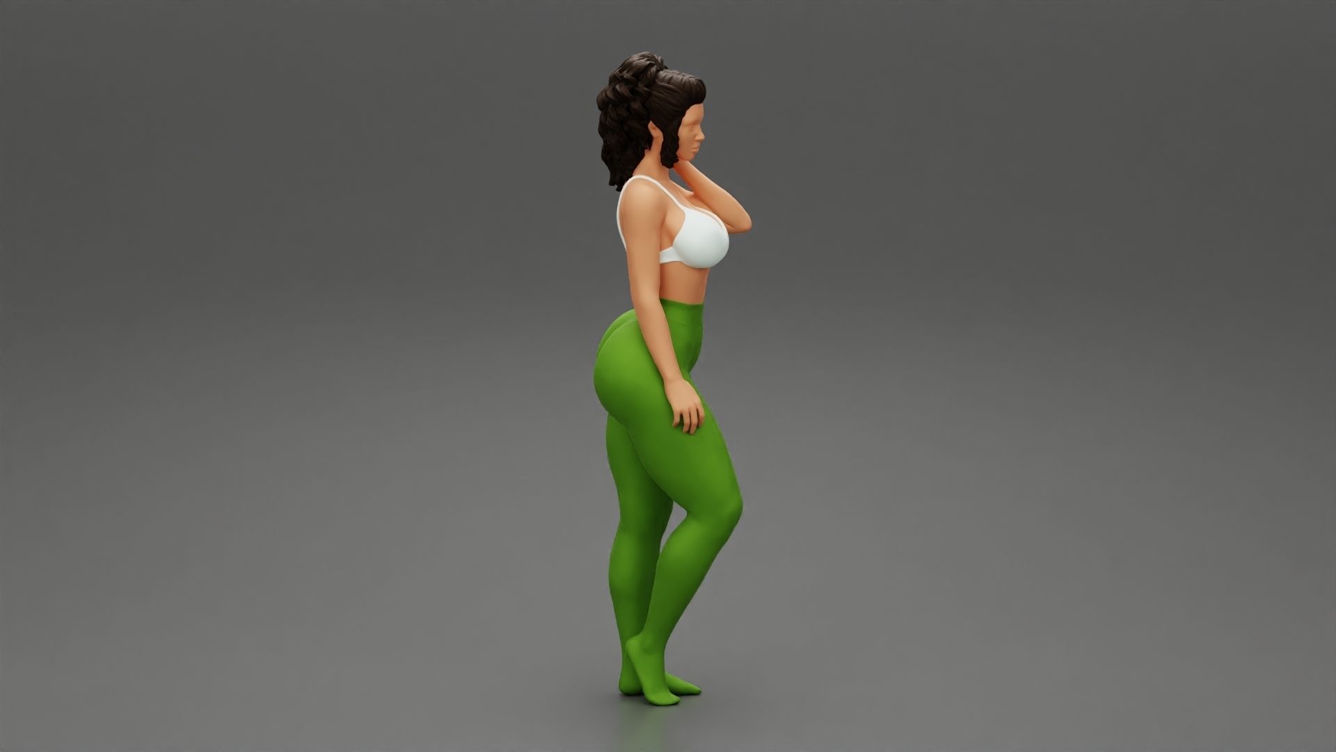 Beautiful sexy lady in elegant panties and bra 3D print model_2