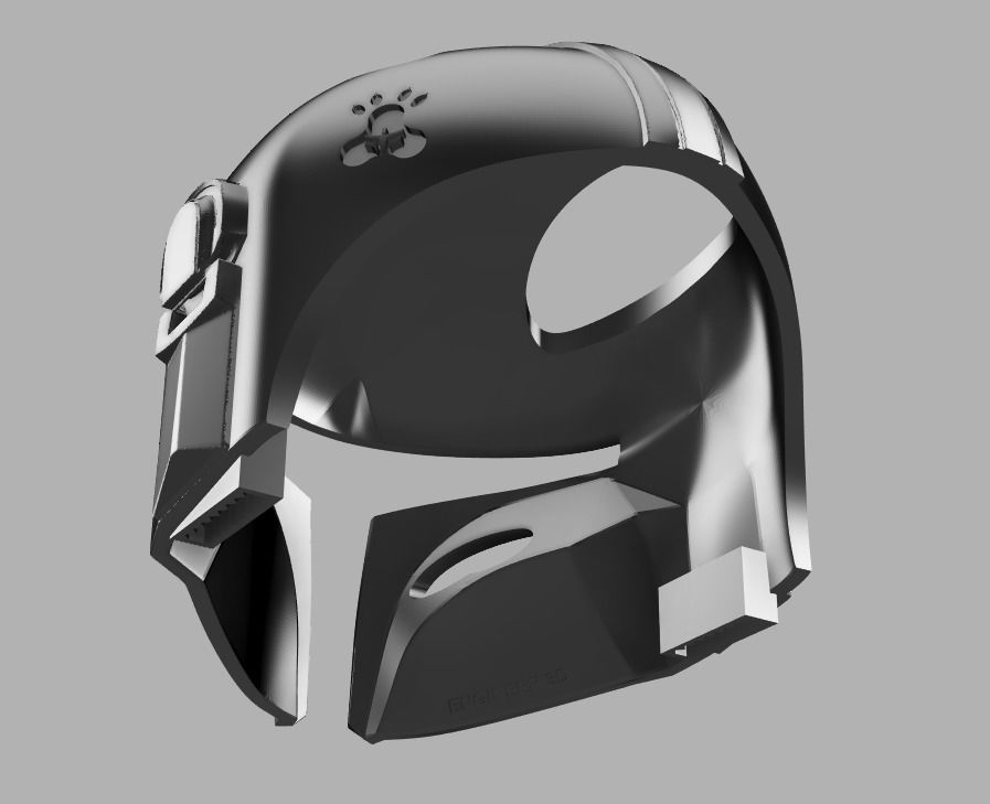 Mandalorian Cat Helmet 3D print model_14