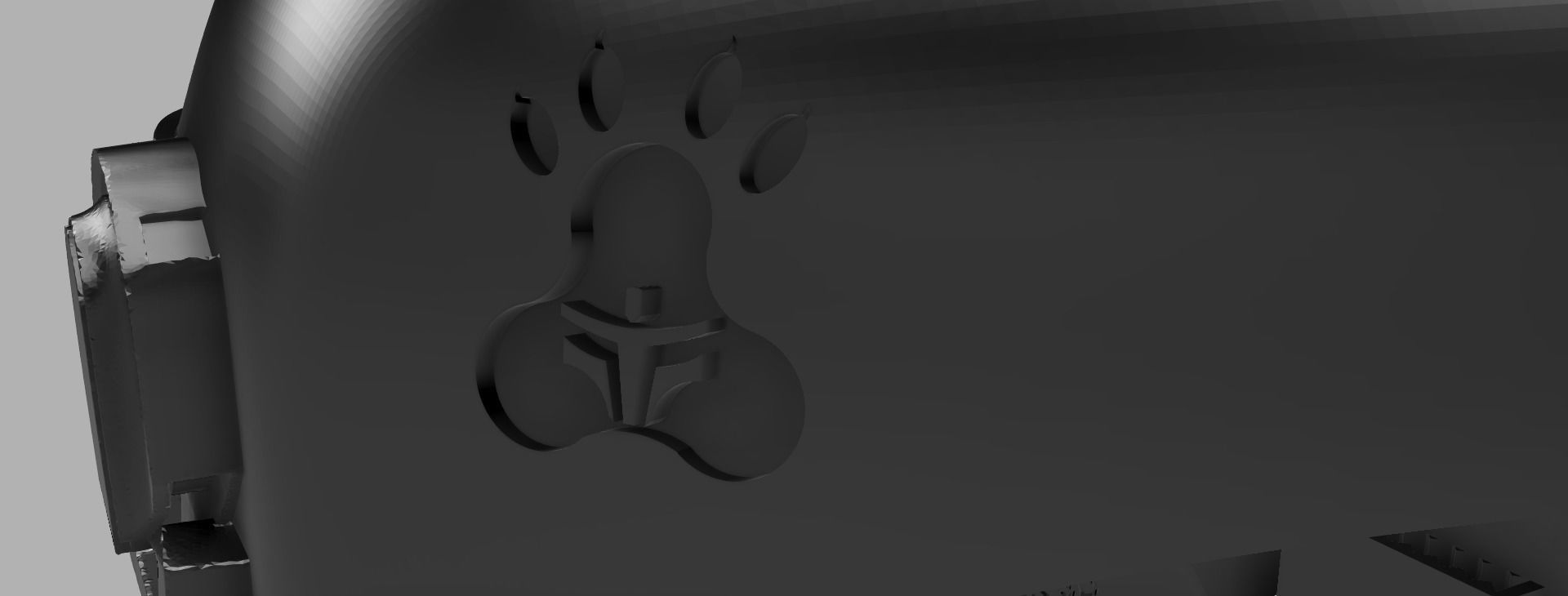 Mandalorian Cat Helmet 3D print model_13