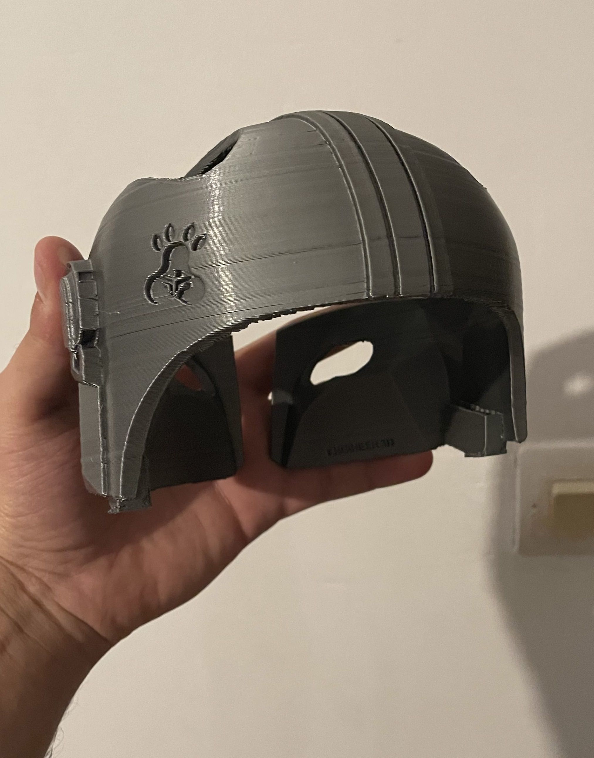 Mandalorian Cat Helmet 3D print model_3