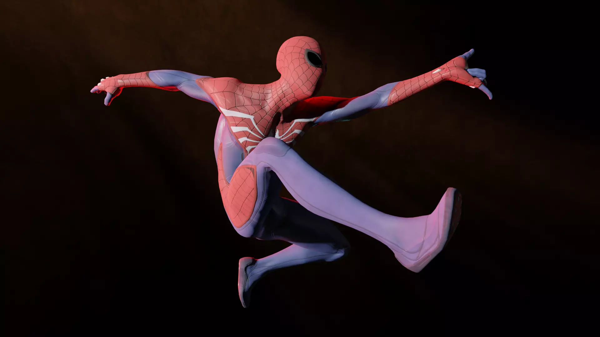 Spider-man spider - man jumping in air 3D model_0