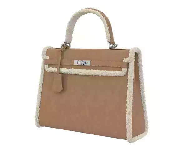 Hermes Kelly Fur Low-poly 3D model
