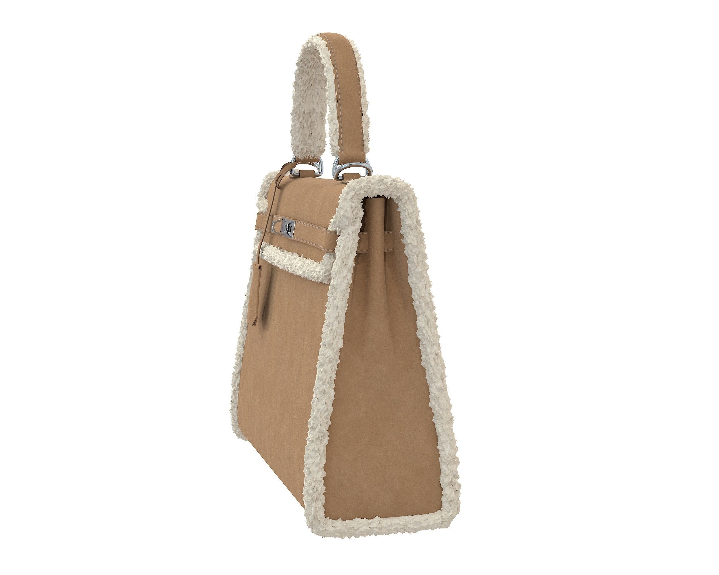 Hermes Kelly Fur Low-poly 3D model_2