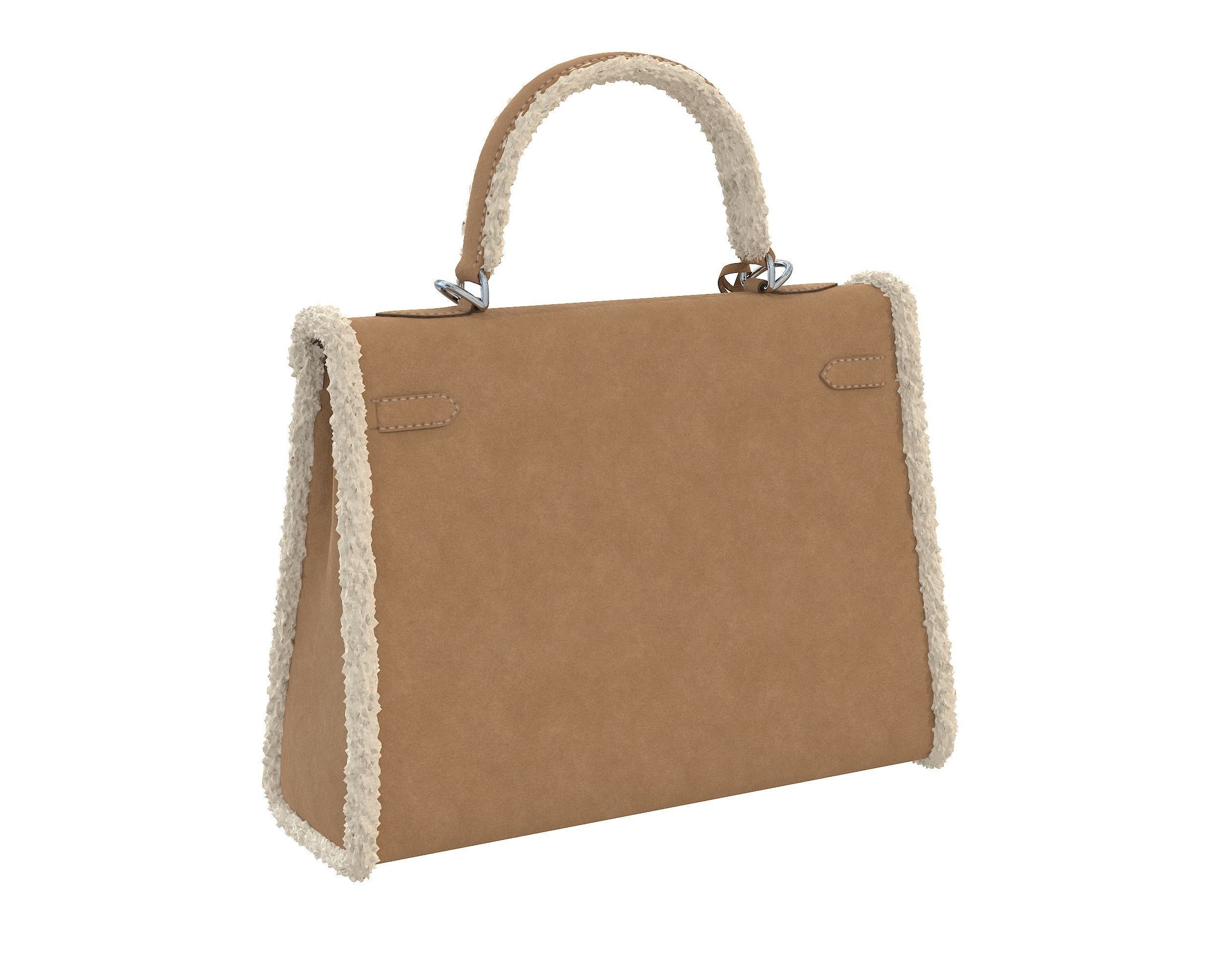 Hermes Kelly Fur Low-poly 3D model_3