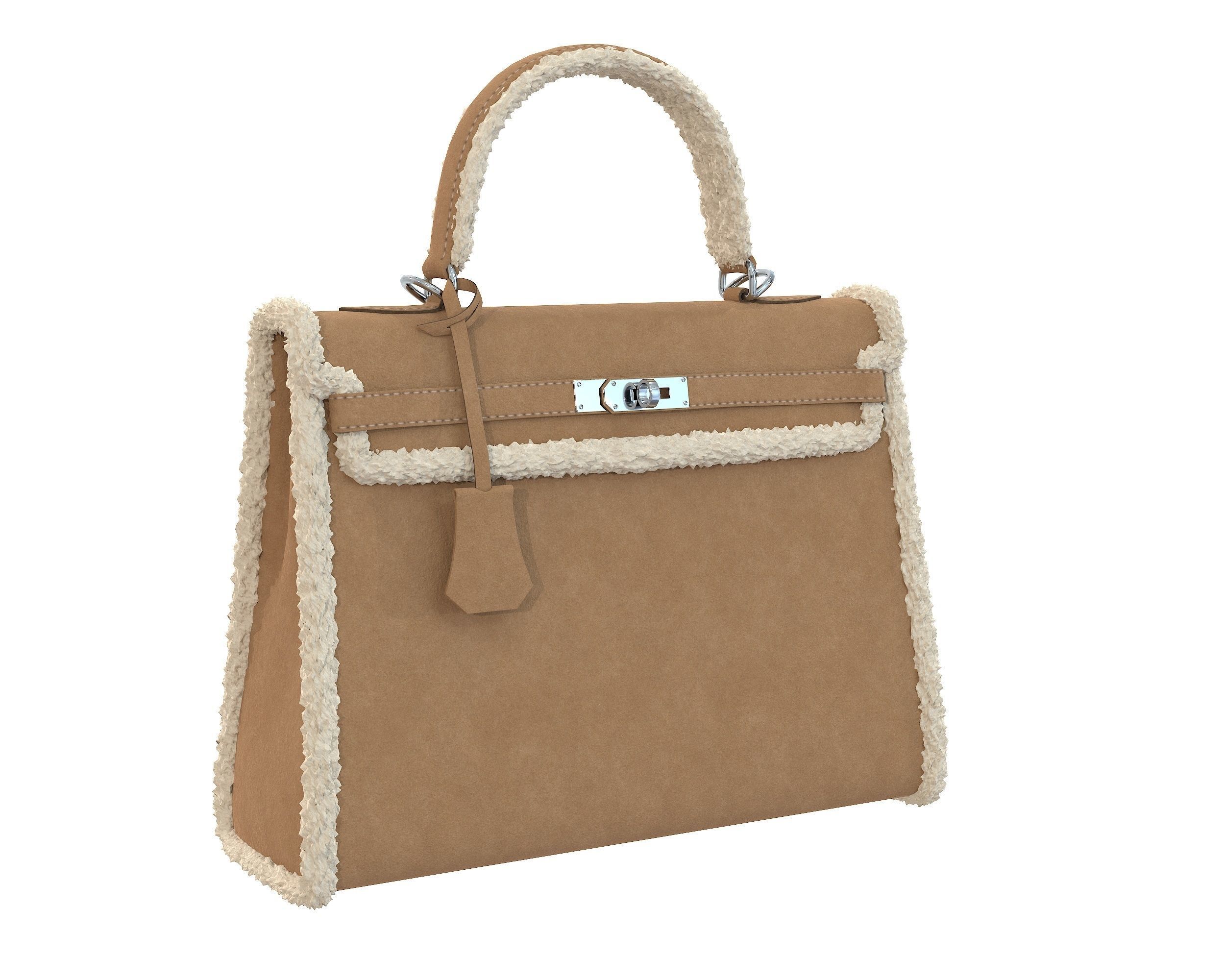 Hermes Kelly Fur Low-poly 3D model_1