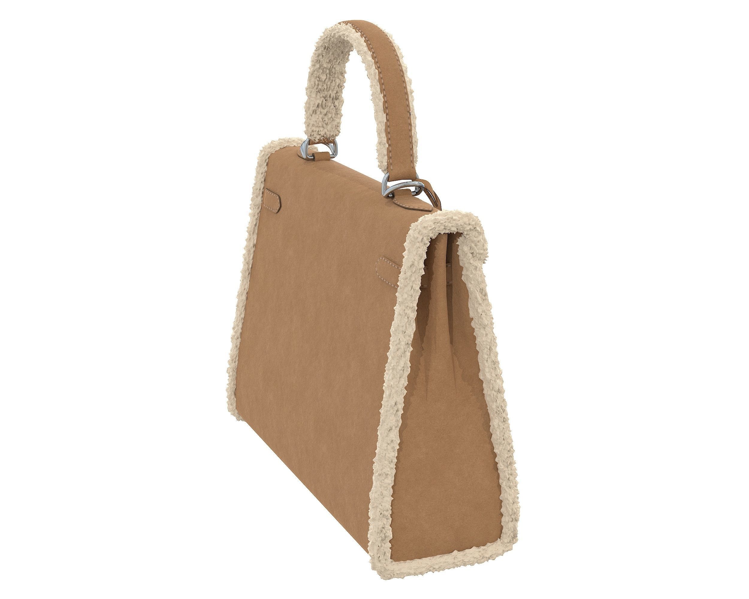 Hermes Kelly Fur Low-poly 3D model_4