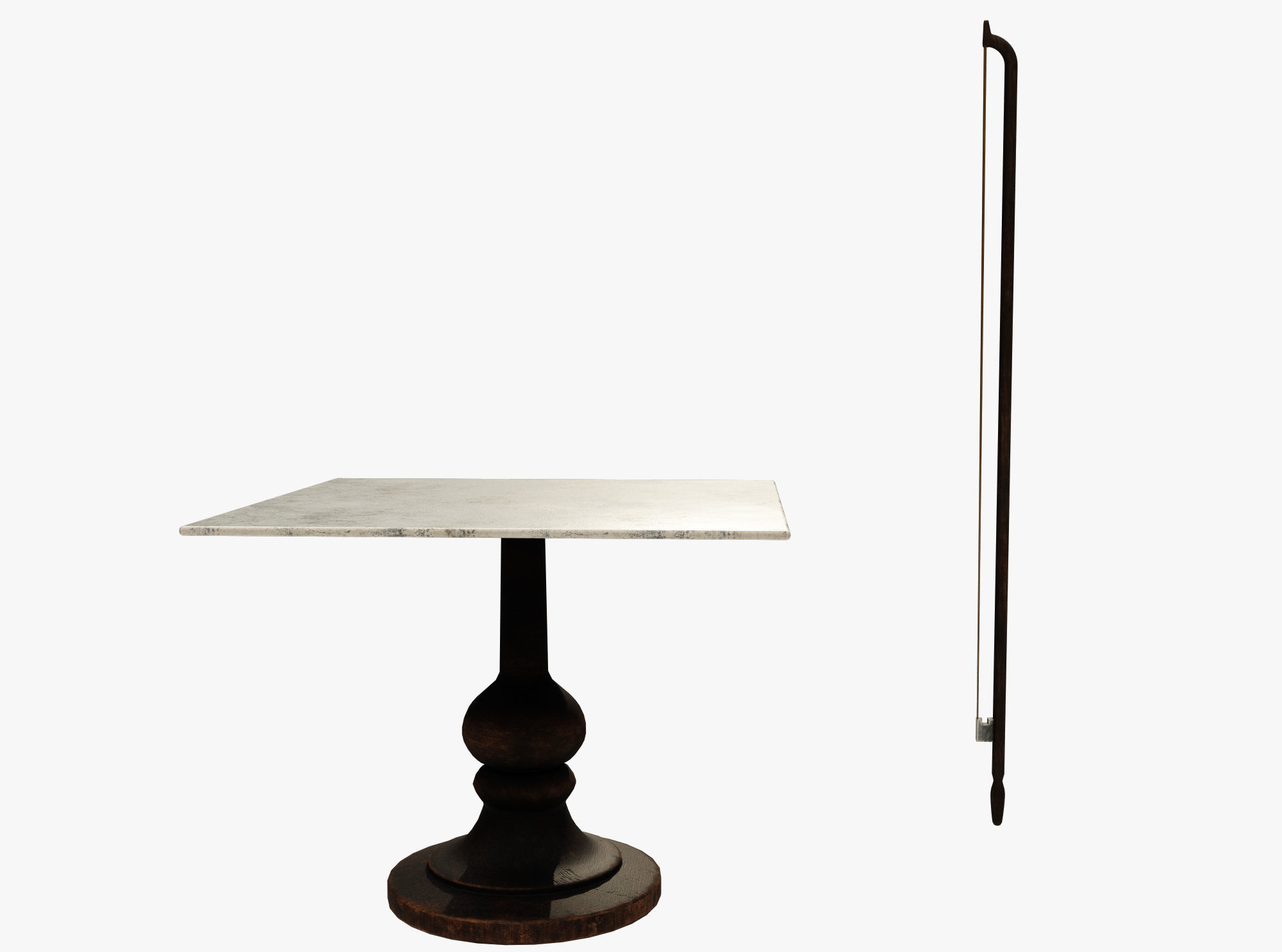 Medieval science Low-poly 3D model_2