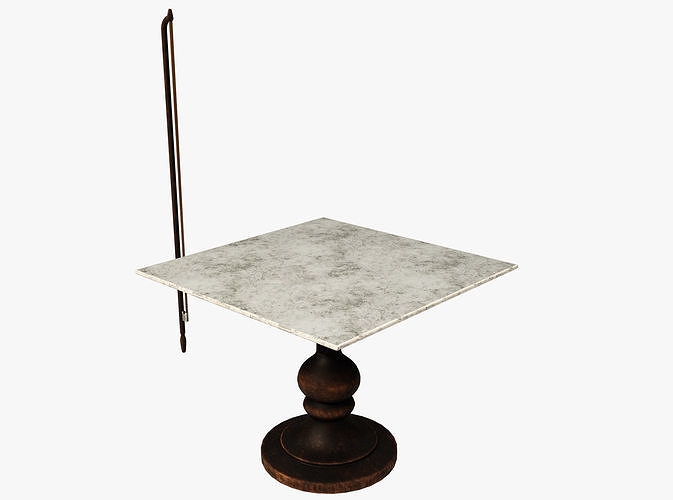 Medieval science Low-poly 3D model