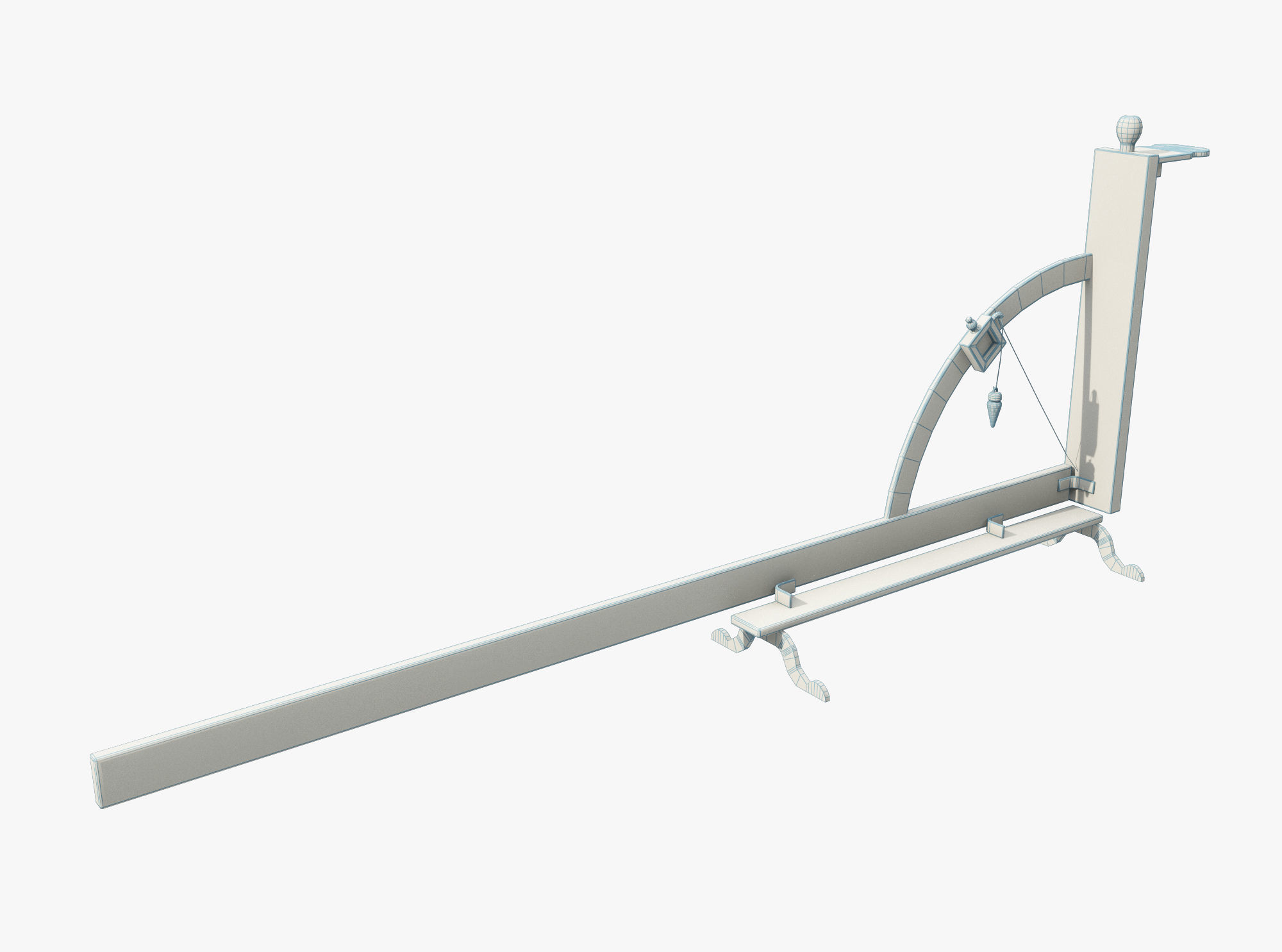 Medieval science  Low-poly 3D model_4