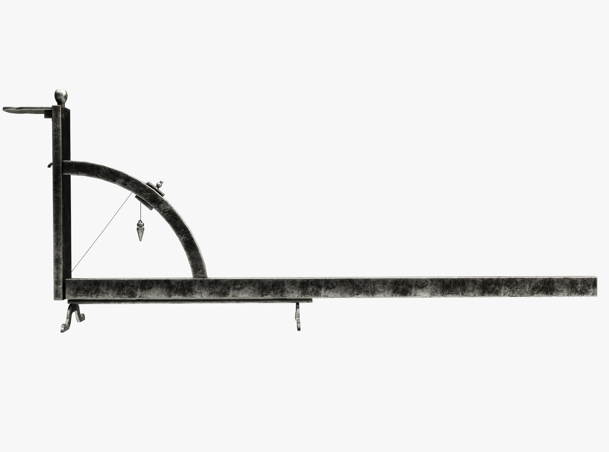 Medieval science  Low-poly 3D model_3