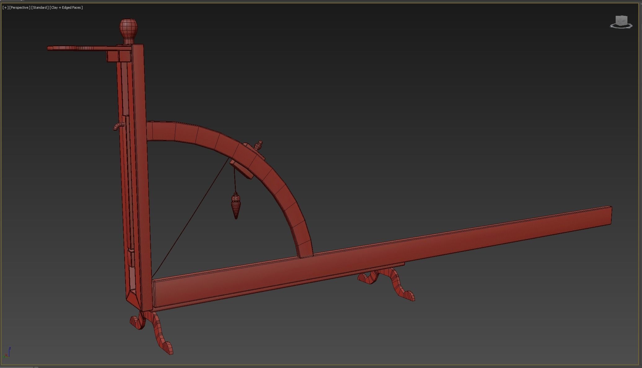 Medieval science  Low-poly 3D model_5