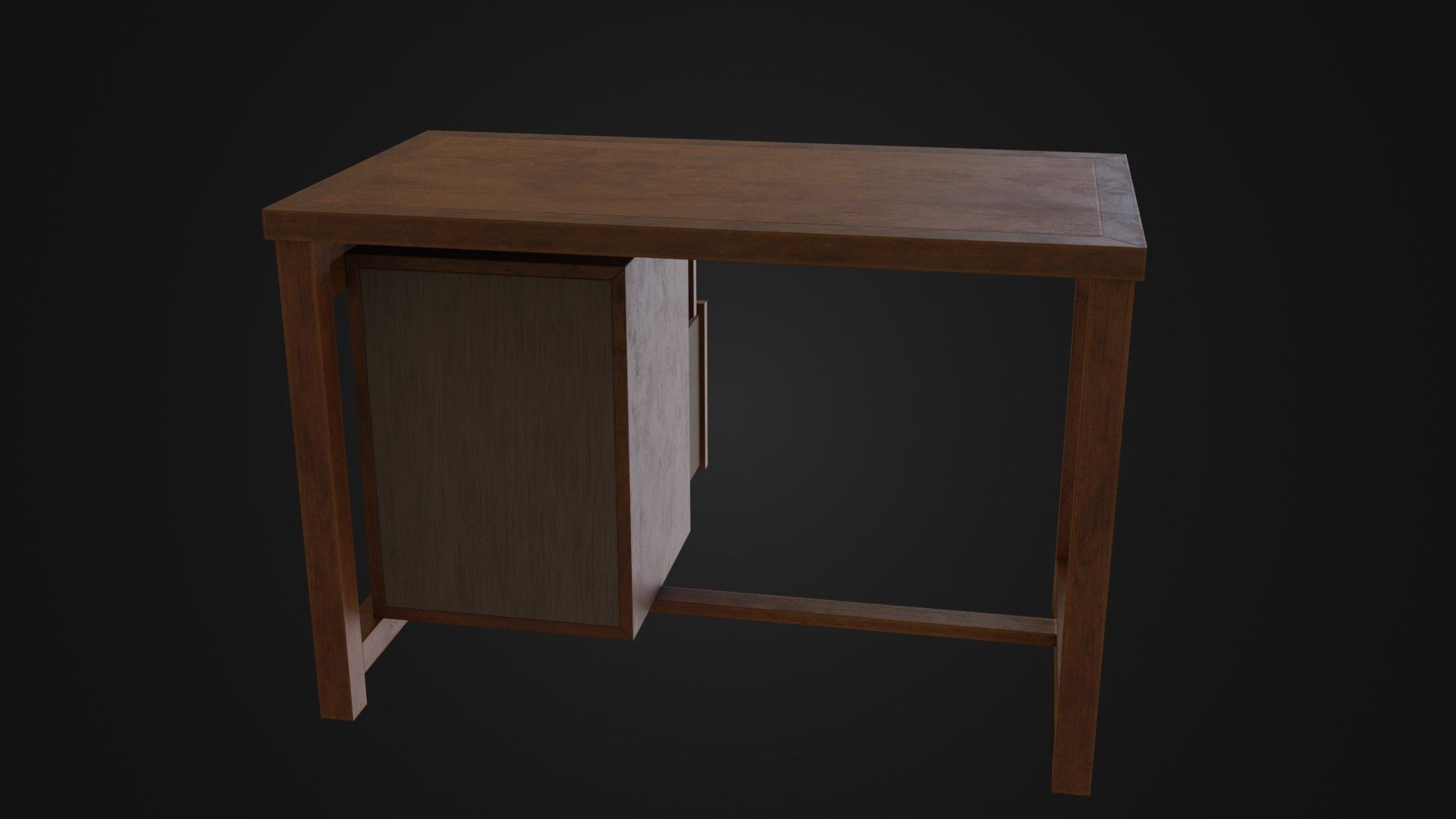 Moderately dirty worn Desk 05 Low-poly 3D model_24