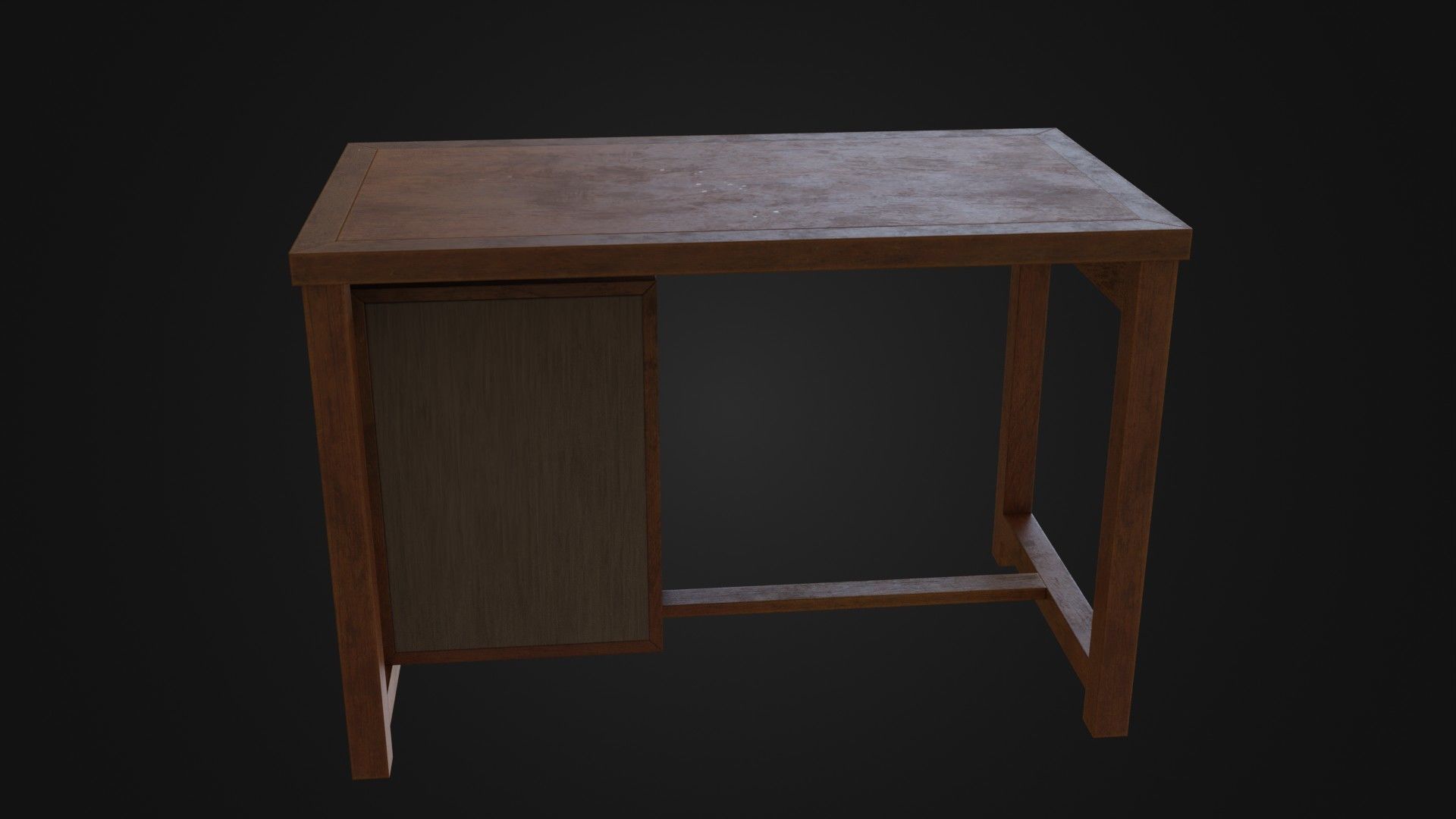 Moderately dirty worn Desk 05 Low-poly 3D model_26