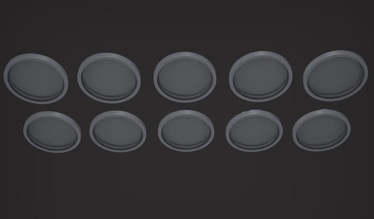 PACK 1 - 10 SCIFI MINIATURE BASES 50mm 3D Print Ready  3D print model_3