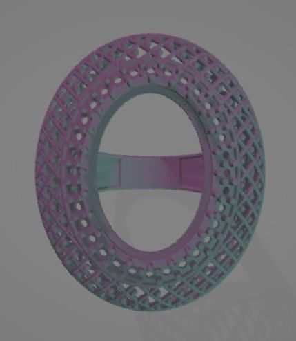 Ring Design with jaali 3D print model