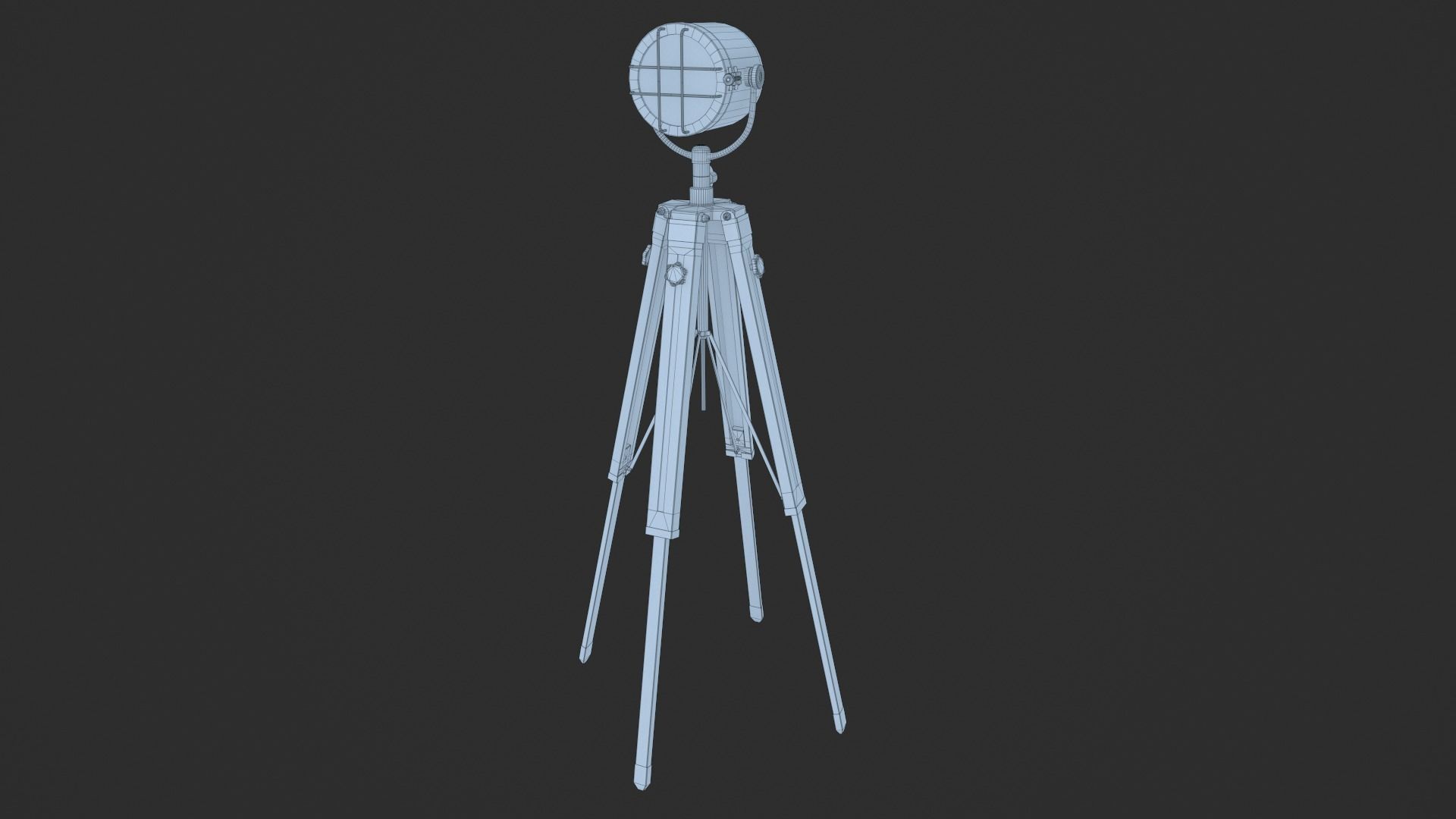 Game - Ready Industrial spotlight Low-poly 3D model_16