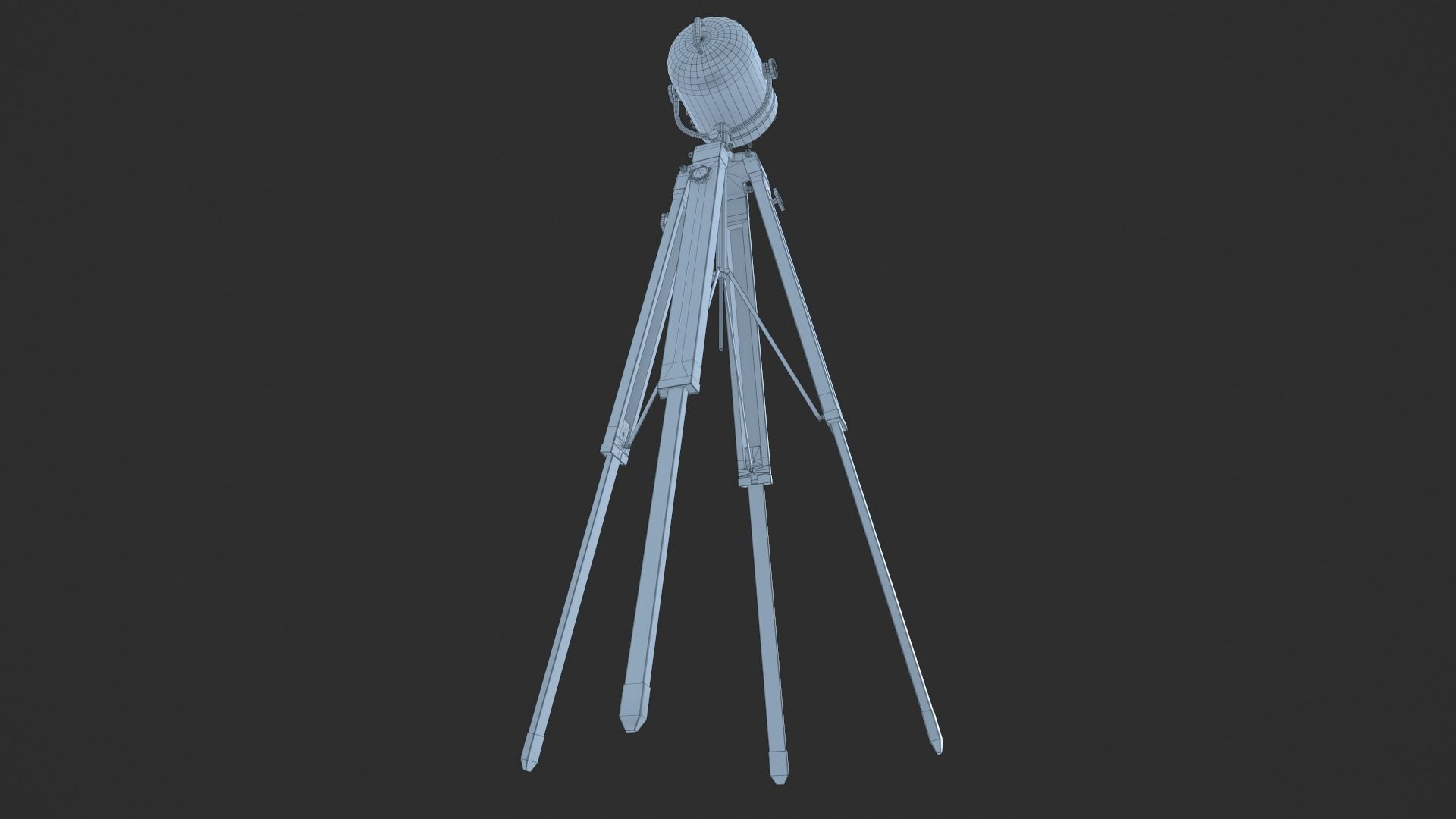 Game - Ready Industrial spotlight Low-poly 3D model_19