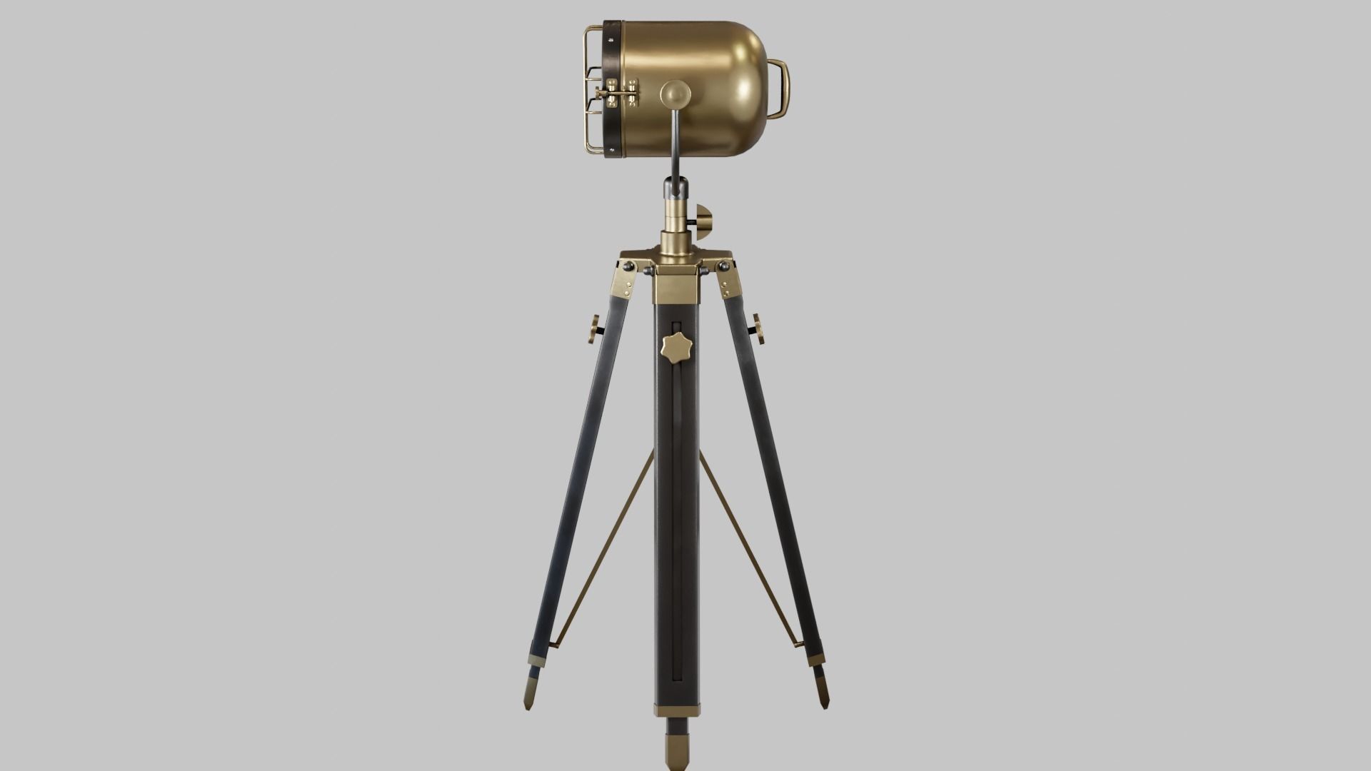 Game - Ready Industrial spotlight Low-poly 3D model_6