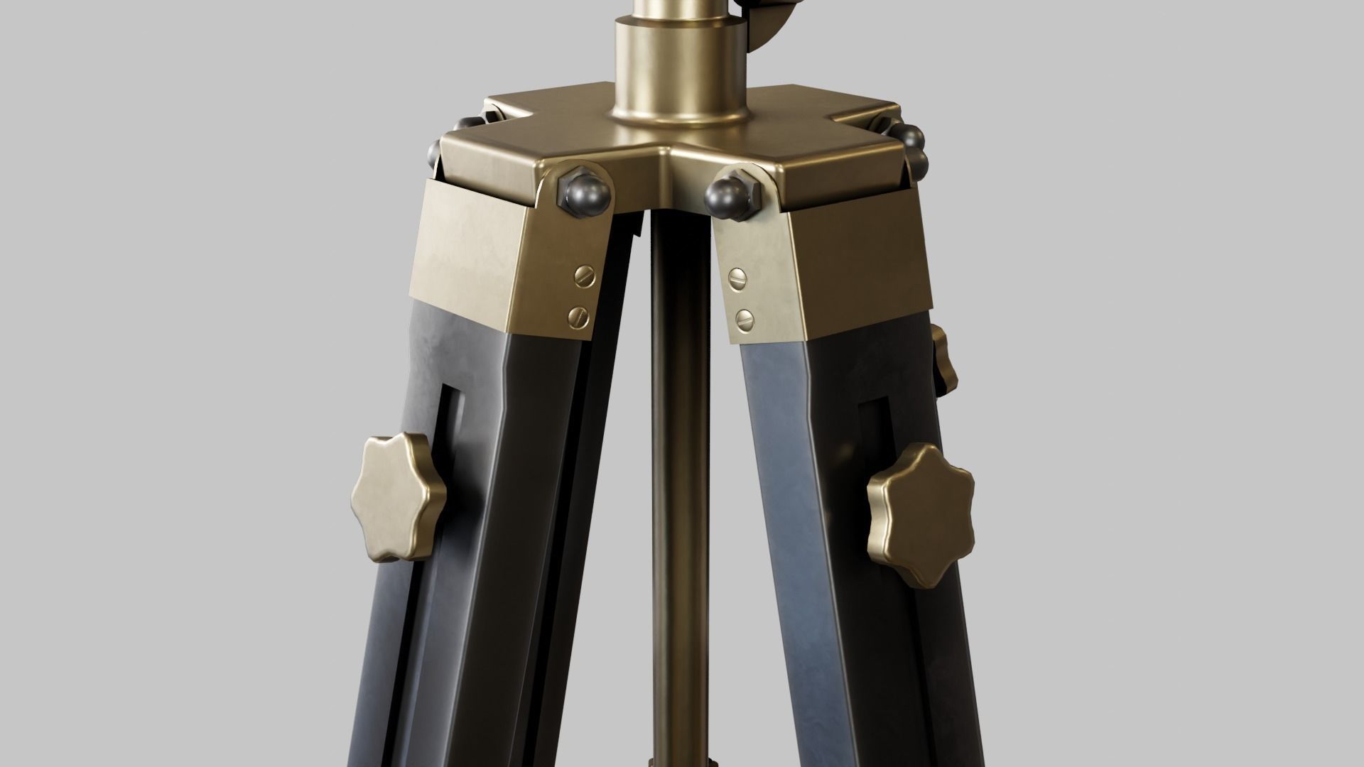 Game - Ready Industrial spotlight Low-poly 3D model_13