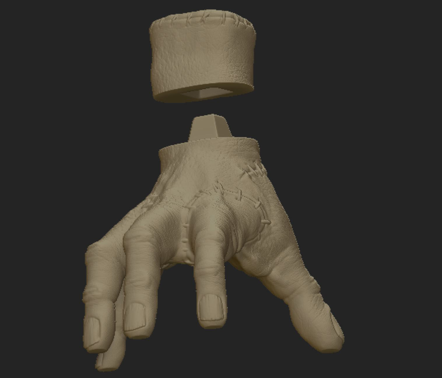 Wednesday Thing 3D print model_1