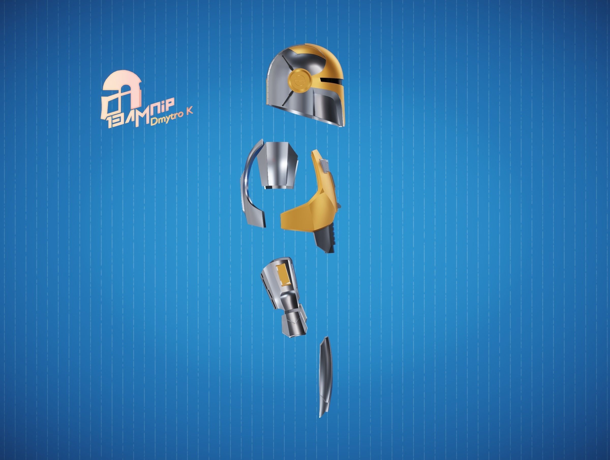 Hacker Mandalorian Armor 3D Model Collection_16