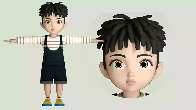 cartoon boy little boy kid cartoon dreadlocks