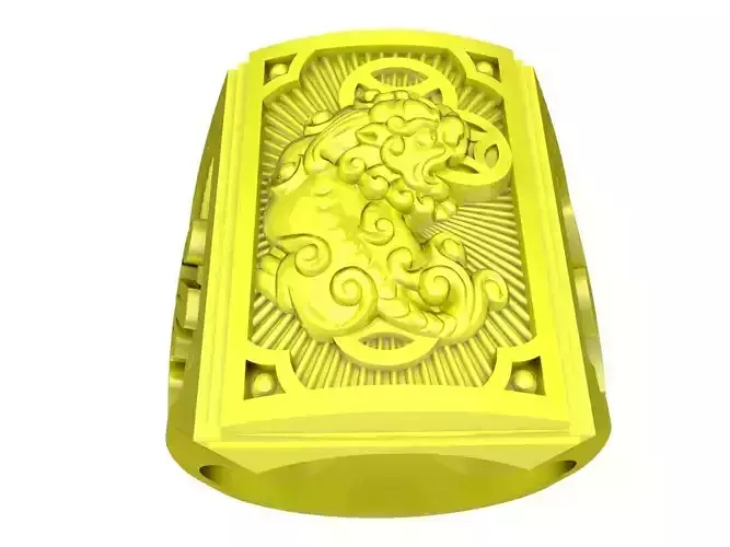fengshui pixui chinese letter happy men ring 4340 3D print model