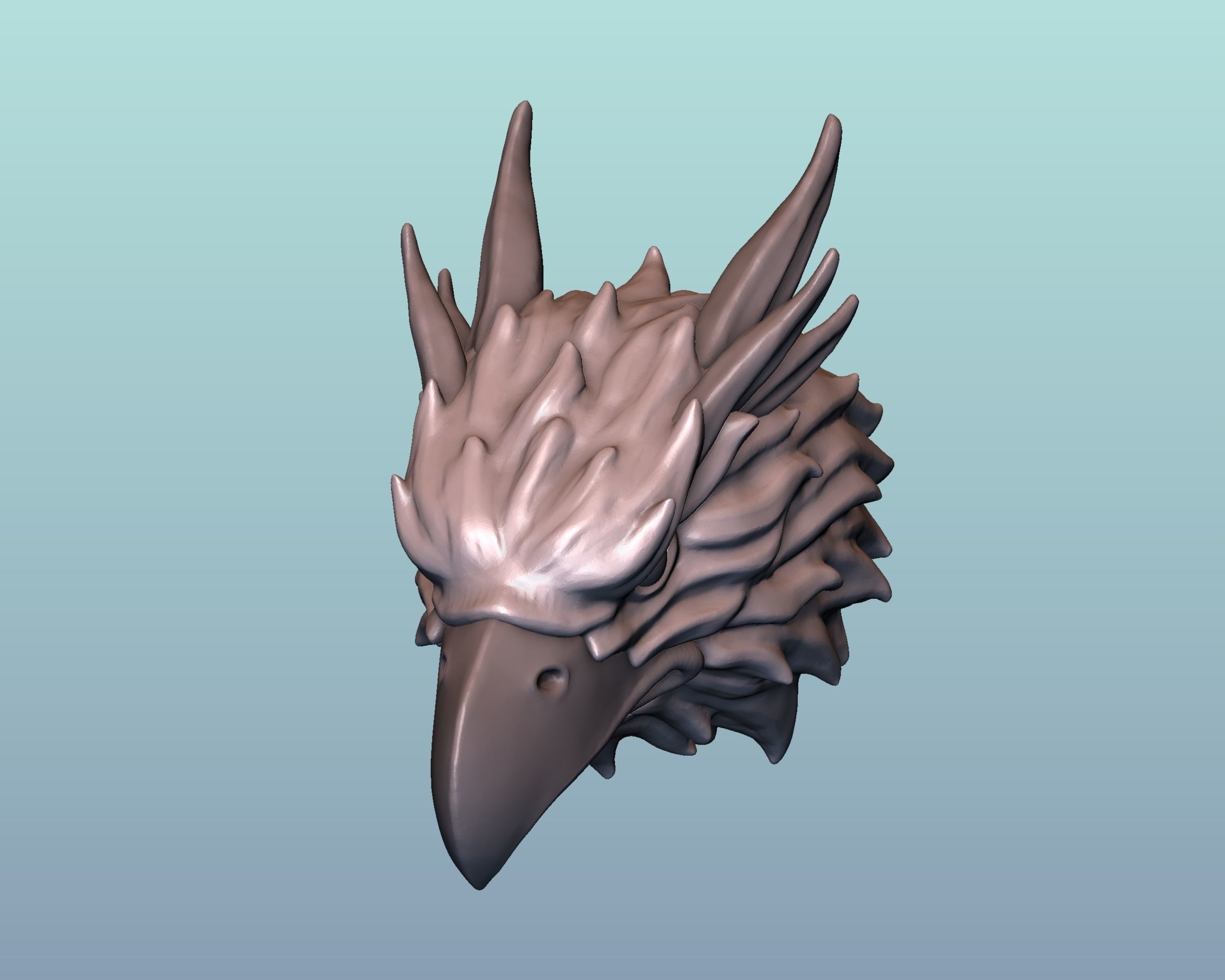 Griffin Head 3D print model_2