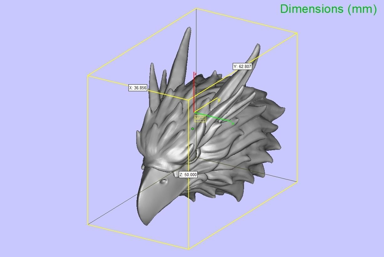 Griffin Head 3D print model_16
