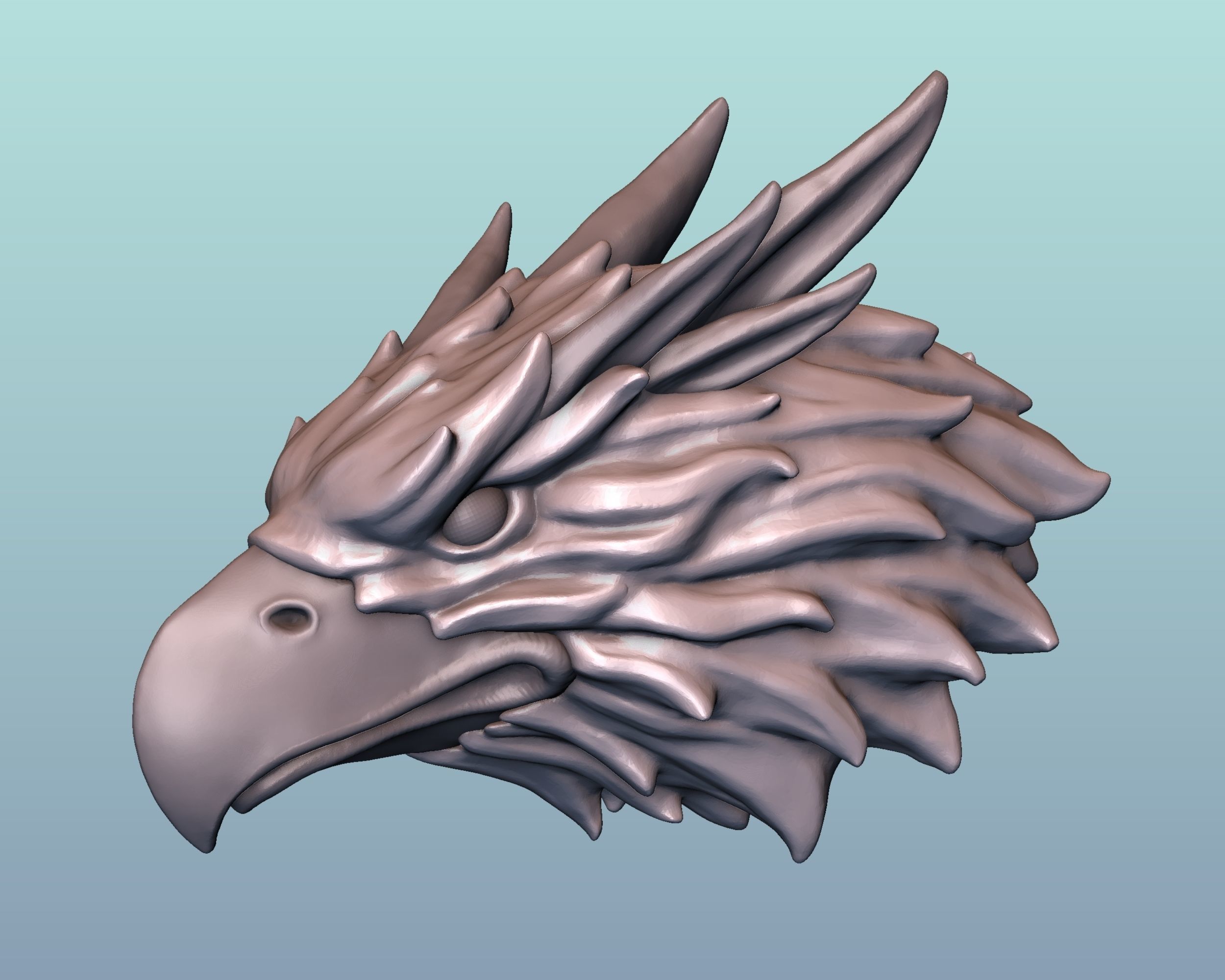 Griffin Head 3D print model_1