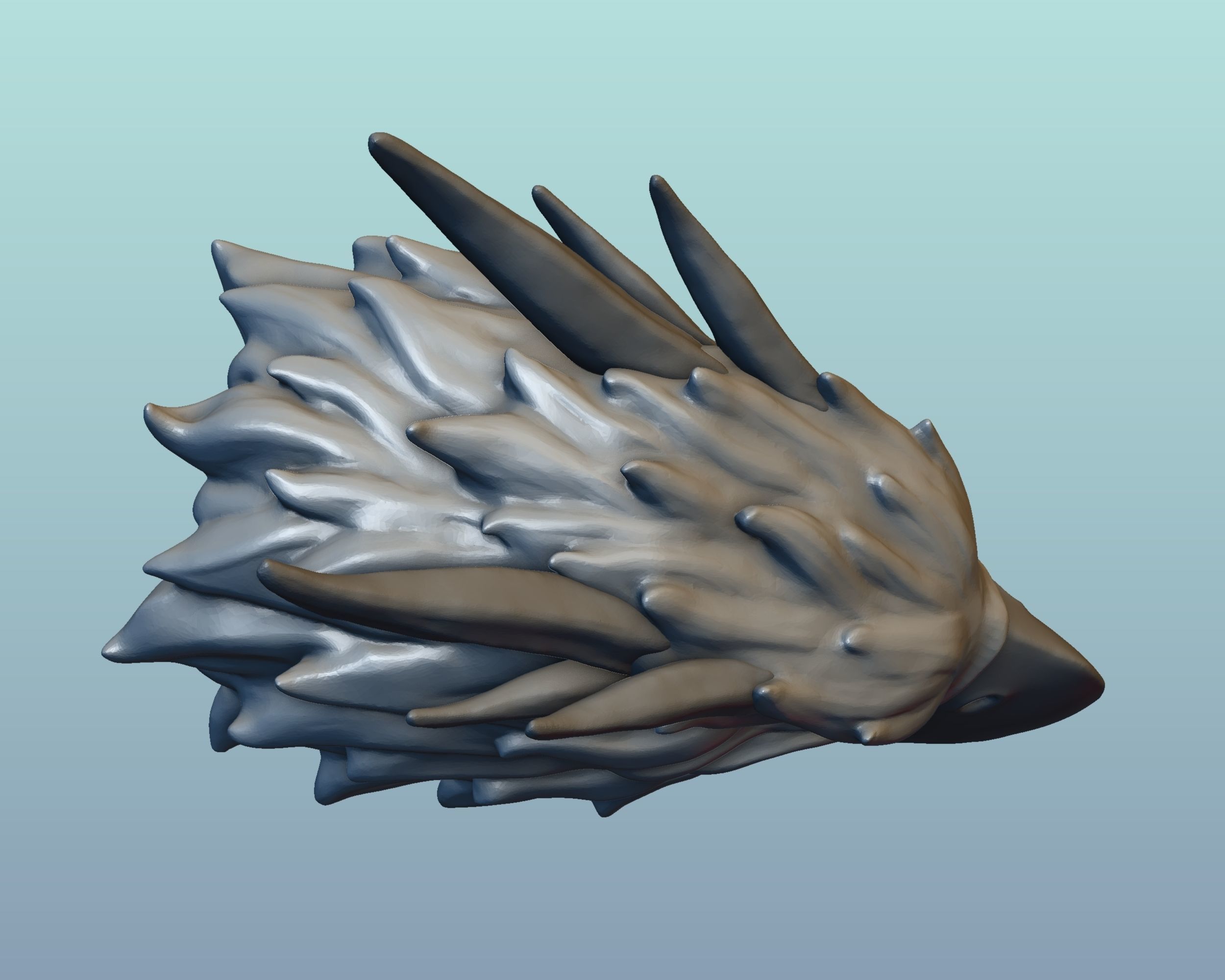 Griffin Head 3D print model_12
