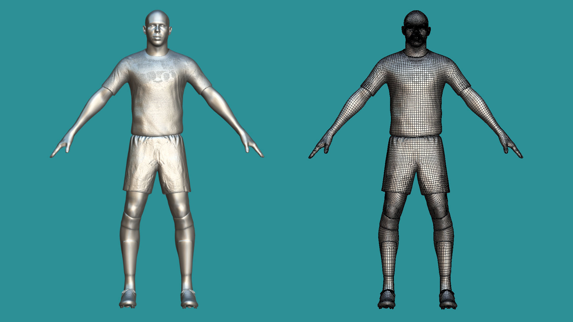 Ronaldo de Lima Brazil Worldcup 2002 3D model_7