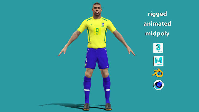 Ronaldo de Lima Brazil Worldcup 2002 3D model
