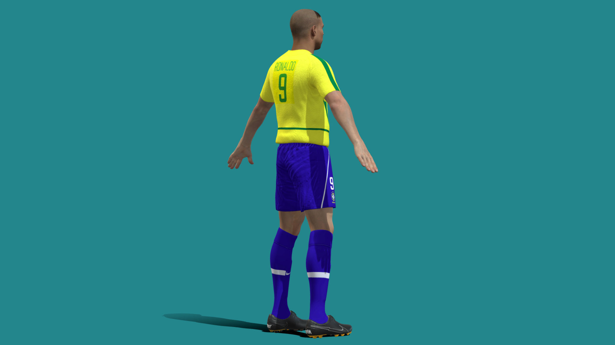 Ronaldo de Lima Brazil Worldcup 2002 3D model_4