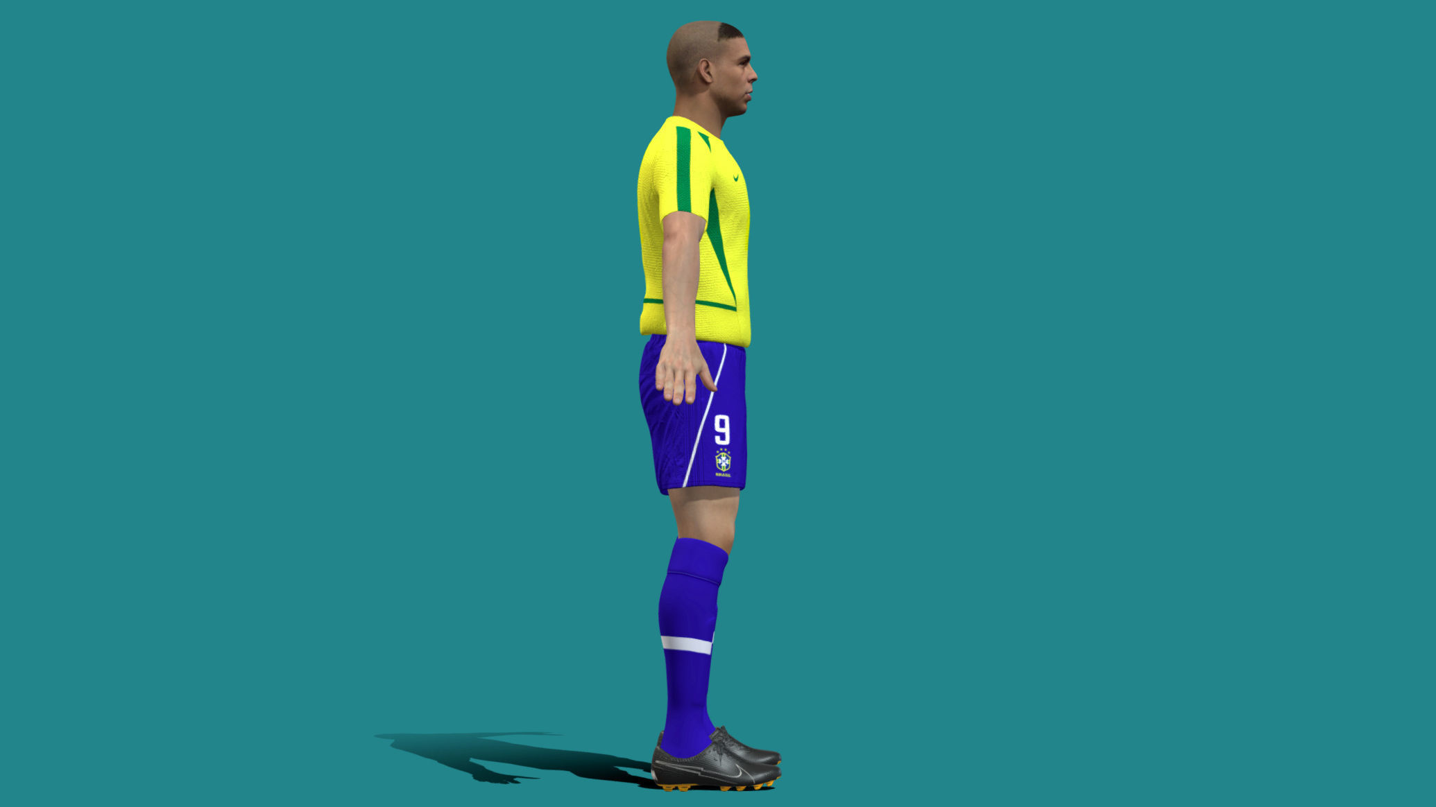 Ronaldo de Lima Brazil Worldcup 2002 3D model_3