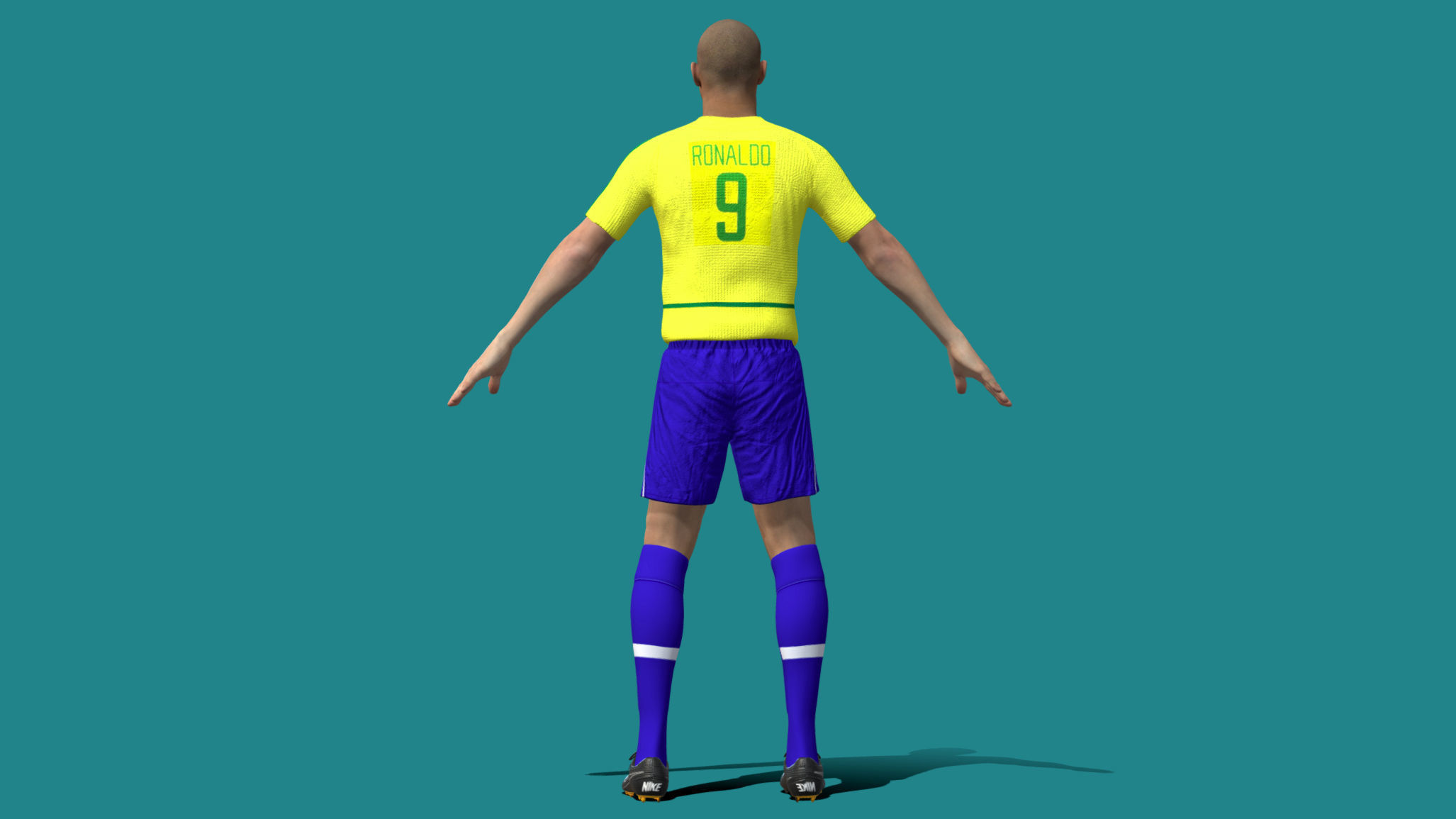 Ronaldo de Lima Brazil Worldcup 2002 3D model_5