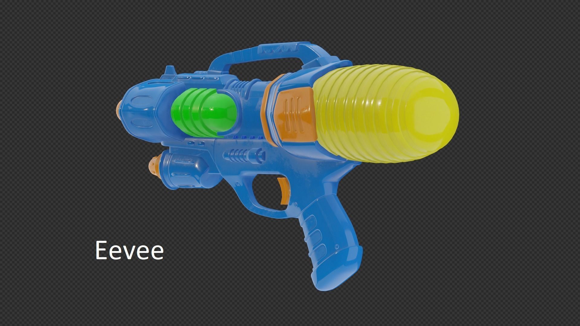 Water Gun Low-poly 3D model_18