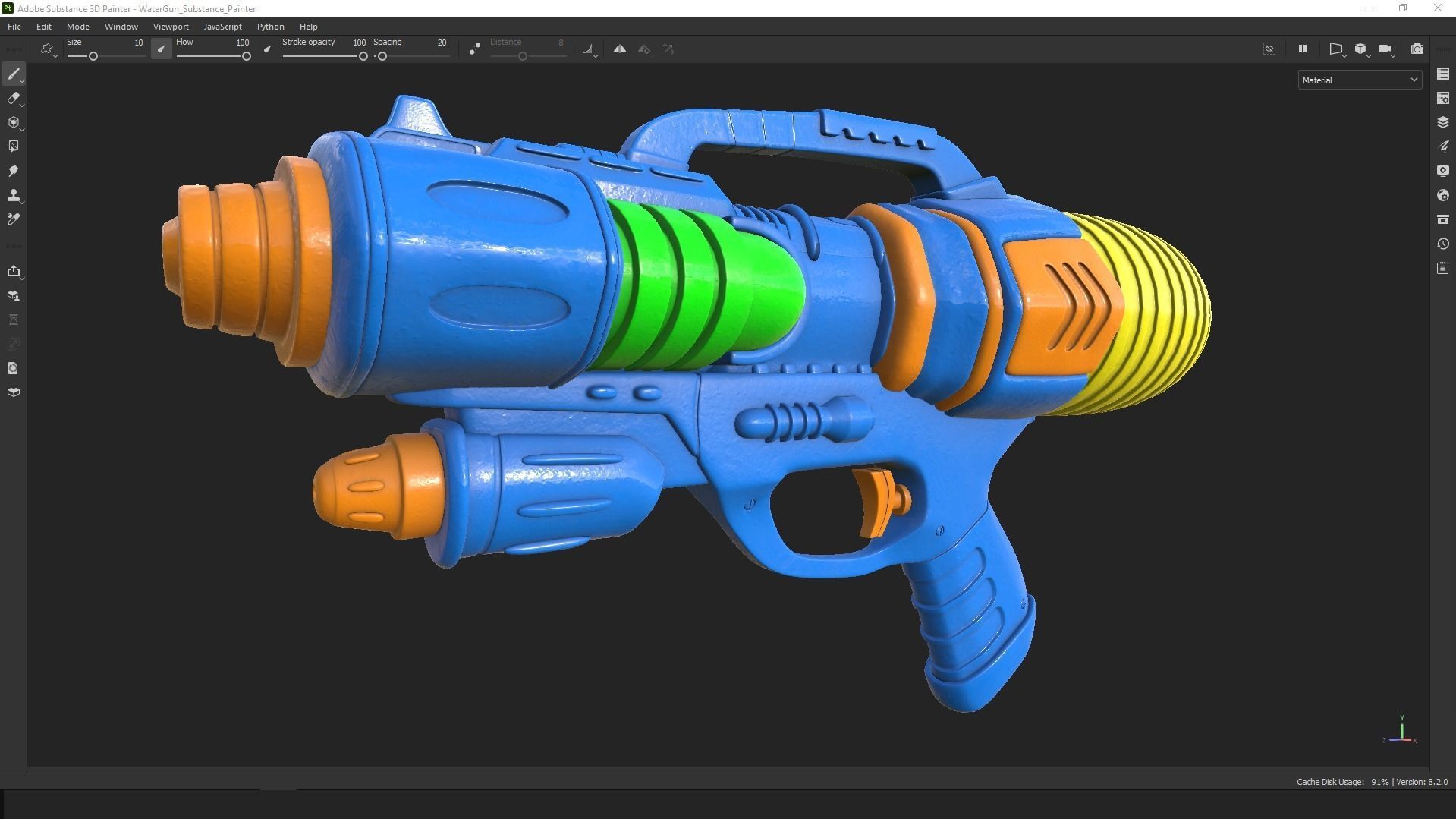 Water Gun Low-poly 3D model_3