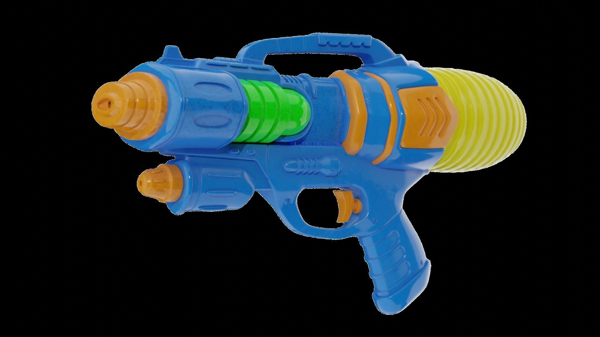 Water Gun Low-poly 3D model_6