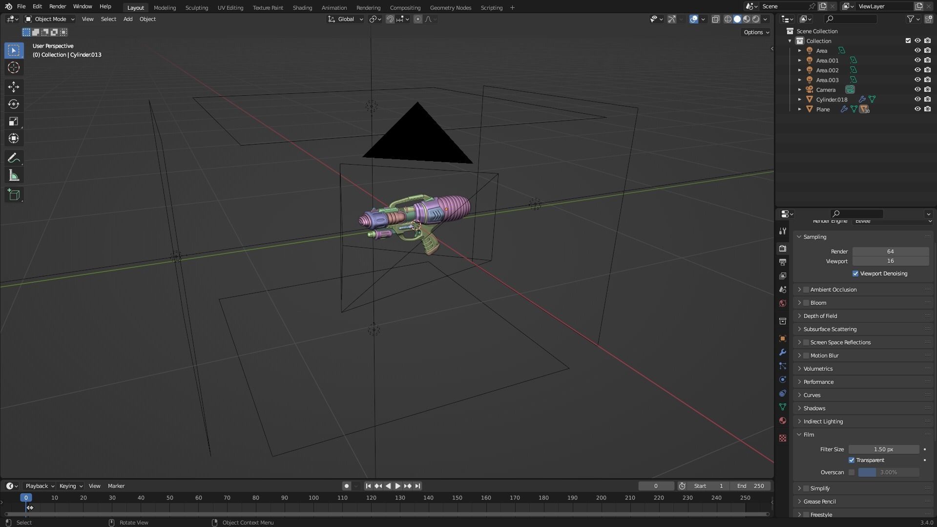 Water Gun Low-poly 3D model_23